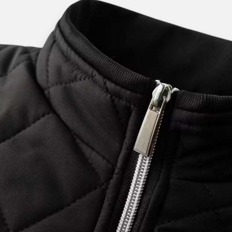 Volarno | Men’s Quilted Fleece-Lined Winter Jacket | Casual Loose Fit Cold Weather Coat