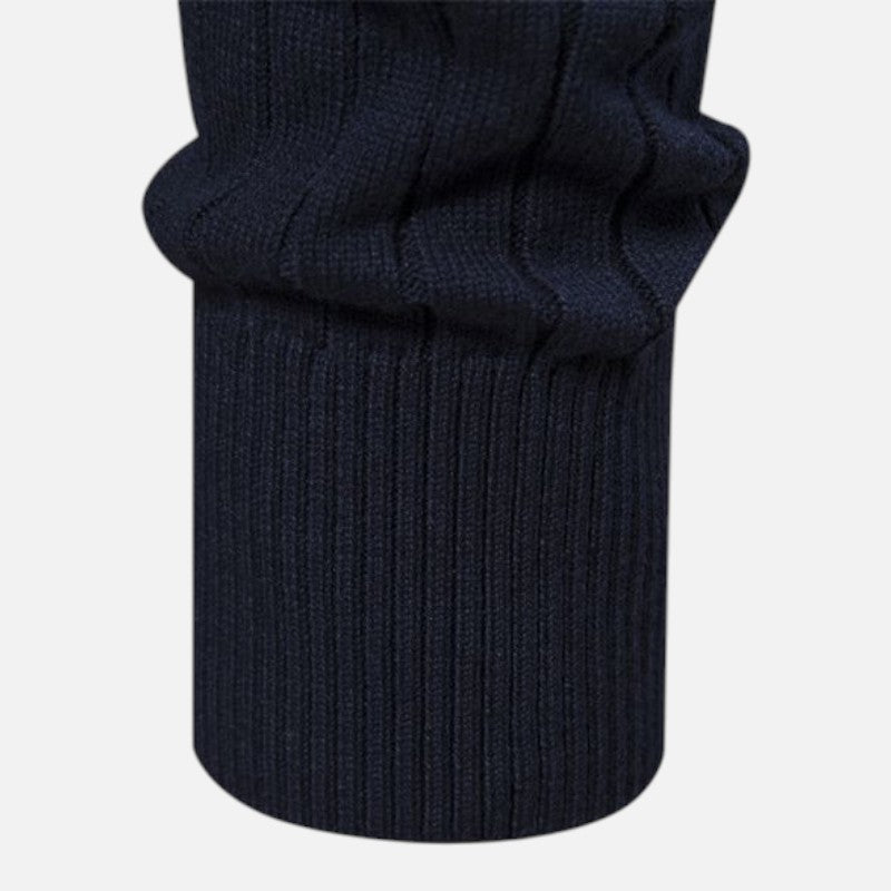 Volarno | Men’s Stand Collar Half-Zip Knit Sweater | Slim Fit Casual Top