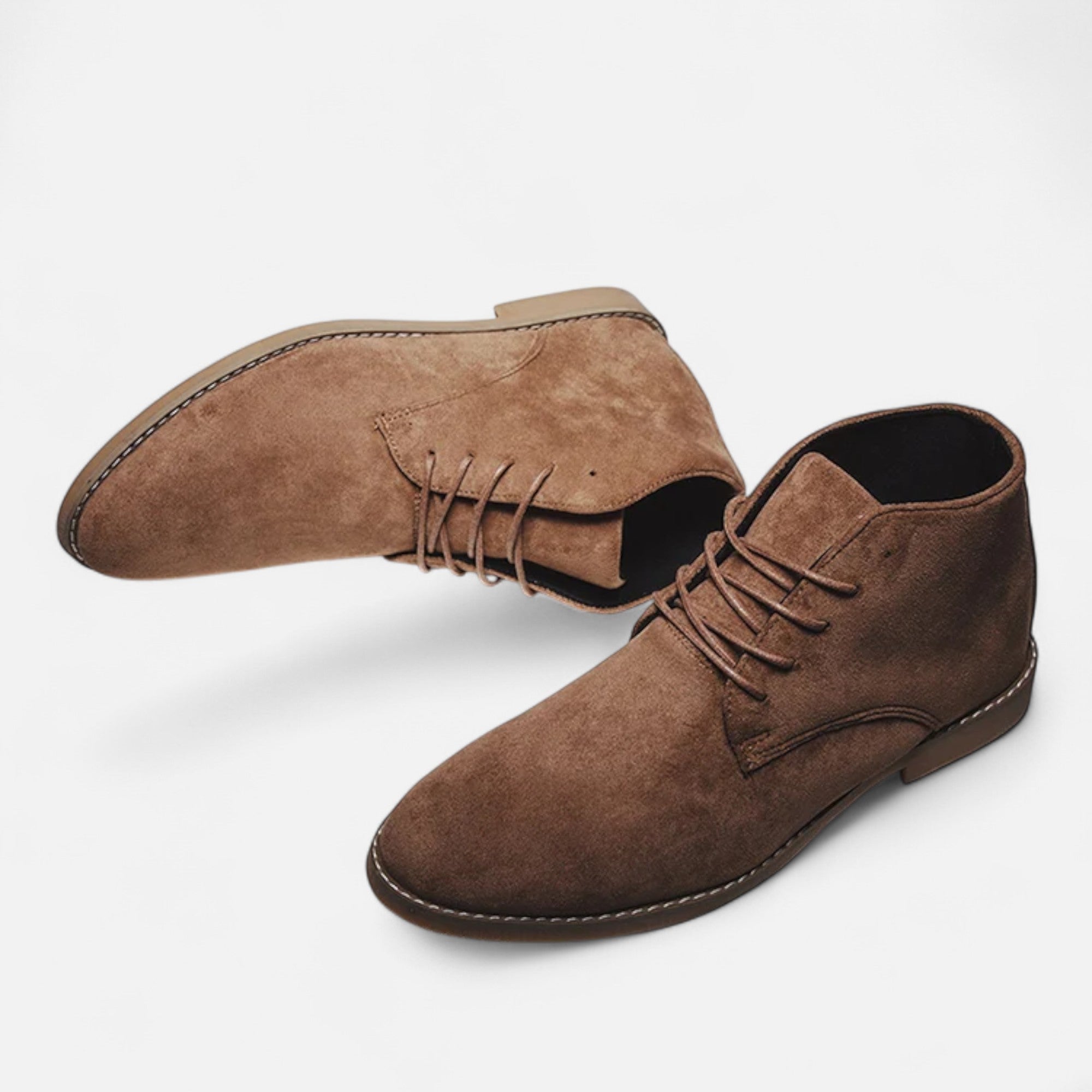 Volarno | Men’s Suede Chelsea Boots — Khaki Heritage