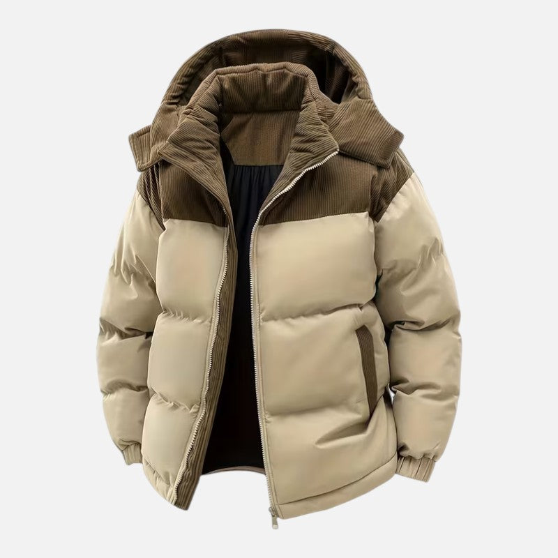Volarno | Men’s Casual Hooded Winter Jacket | Detachable Hood | Warm Outdoor Coat
