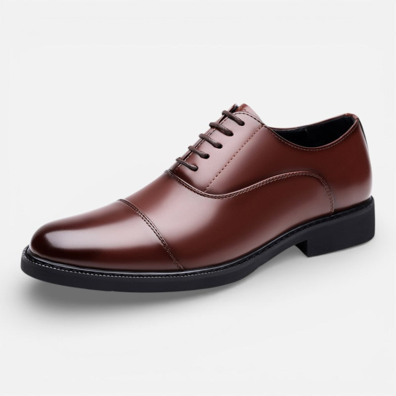 Volarno | Men’s British Style Oxford Leather Dress Shoes | Genuine Leather Formal Shoes