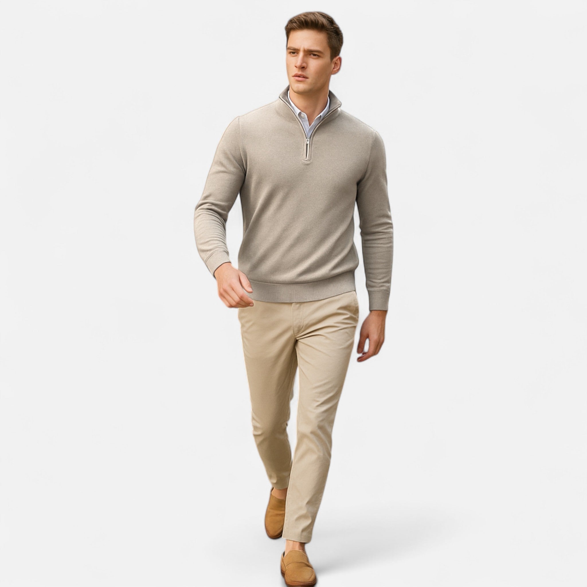 Volarno | Men’s Slim-Fit Sweater Quarter-Zip