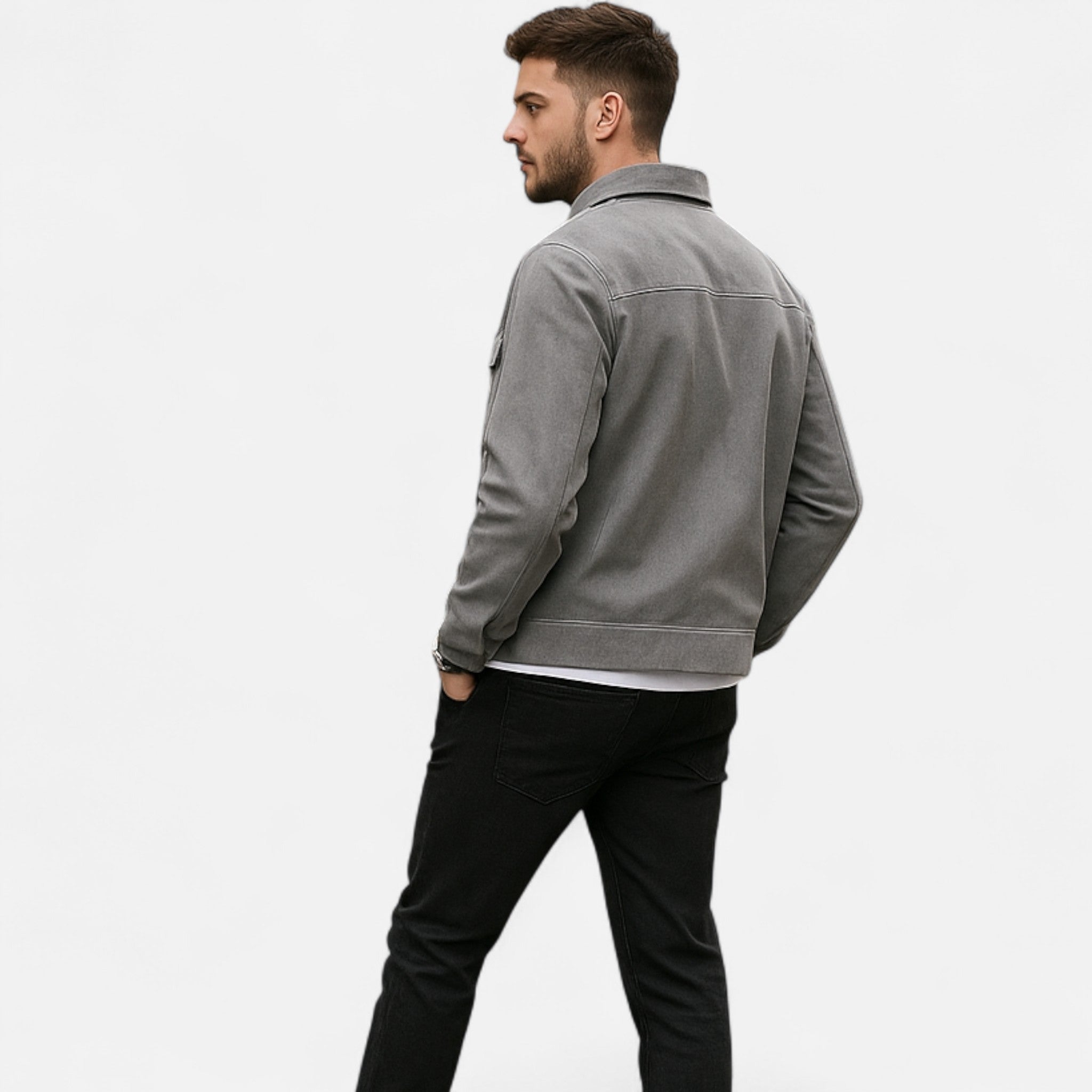 Volarno | Men’s Loose-Fit Suede Jacket
