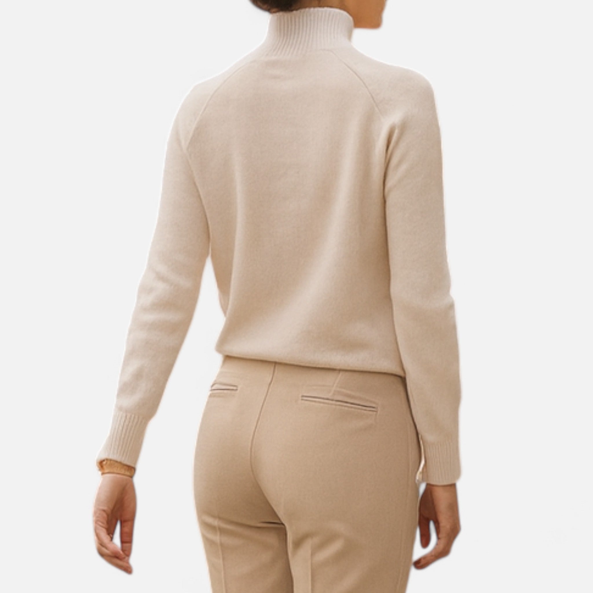 Volarno | Women's Merino Wool & Cashmere Mock-Neck Sweater