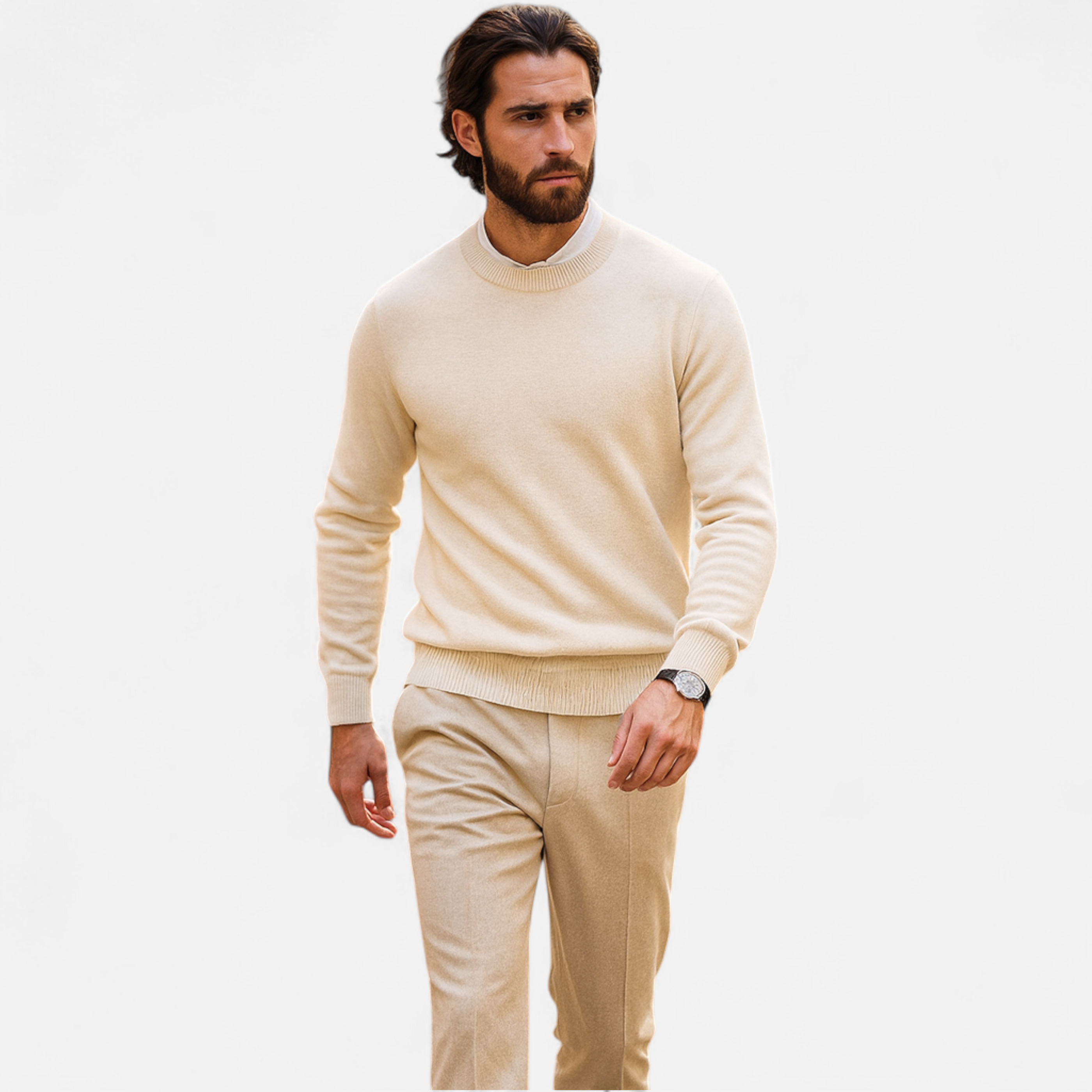 Volarno | Men’s Loose-Fit Cashmere Wool Jumper