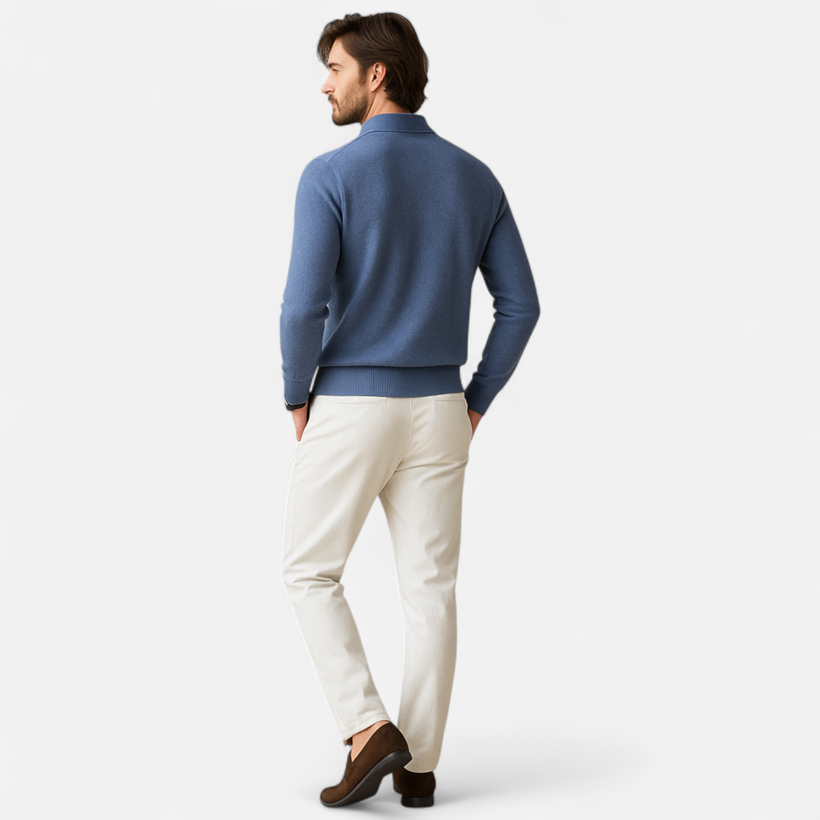 Volarno | Men’s Merino Wool Polo Sweater