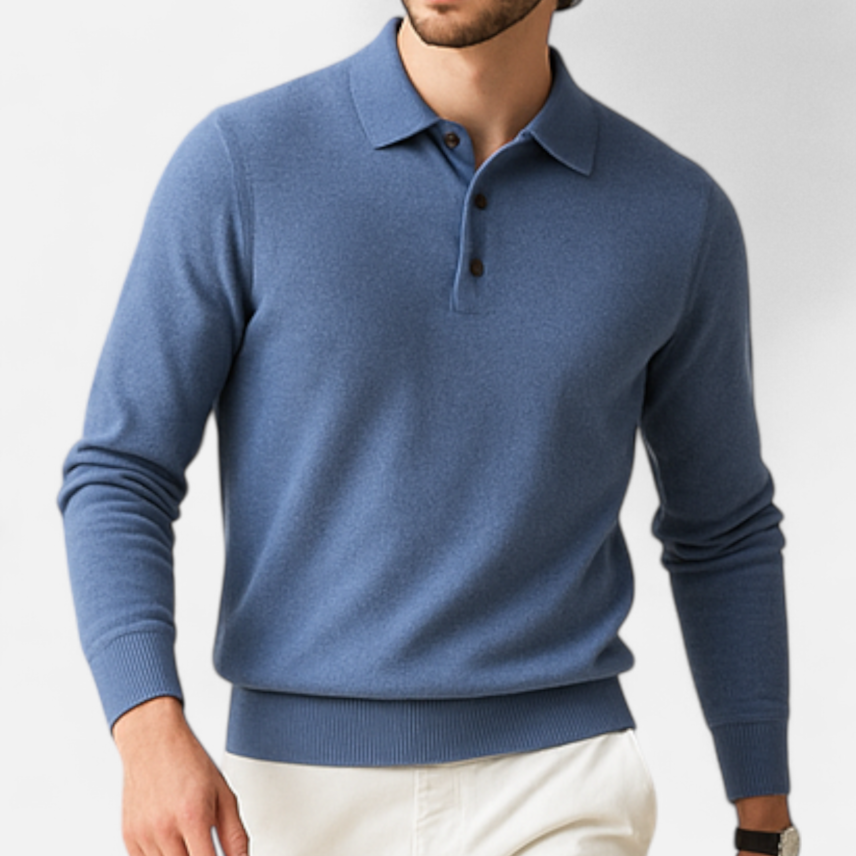 Volarno | Men’s Merino Wool Polo Sweater