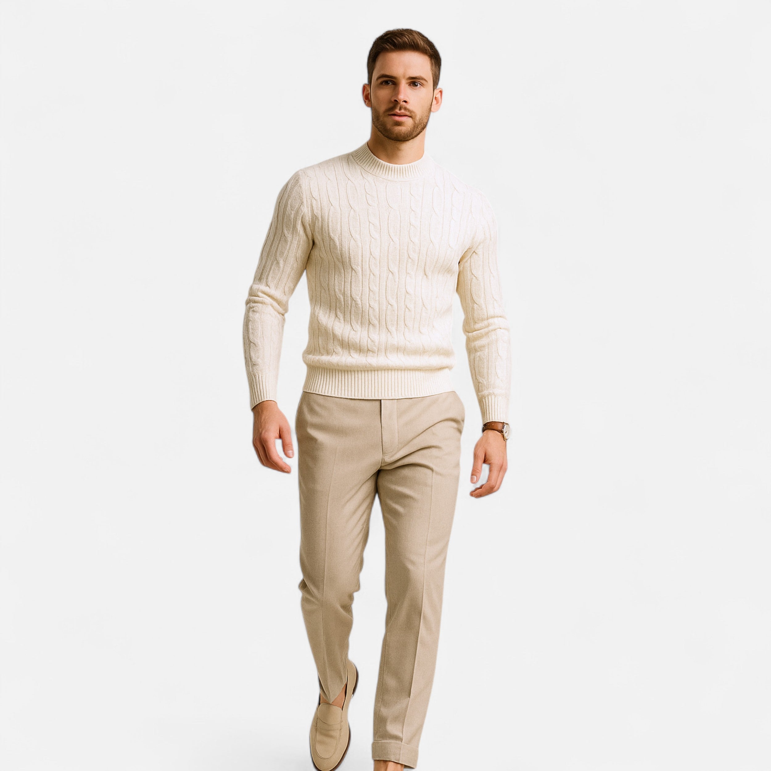 Volarno | Men’s Classic Crewneck Knit Sweater