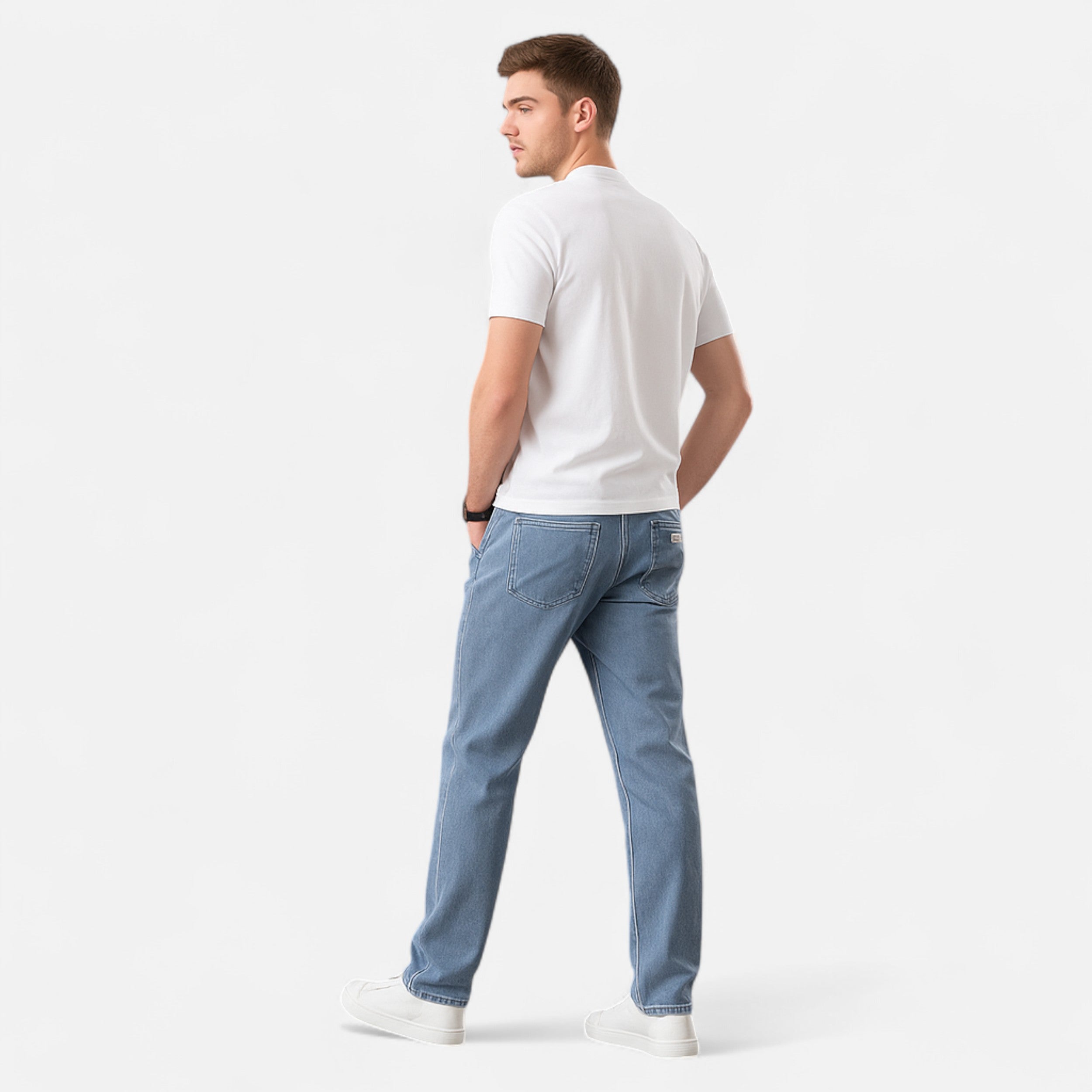 Volarno | Men’s Straight-Leg Lyocell Denim Jeans