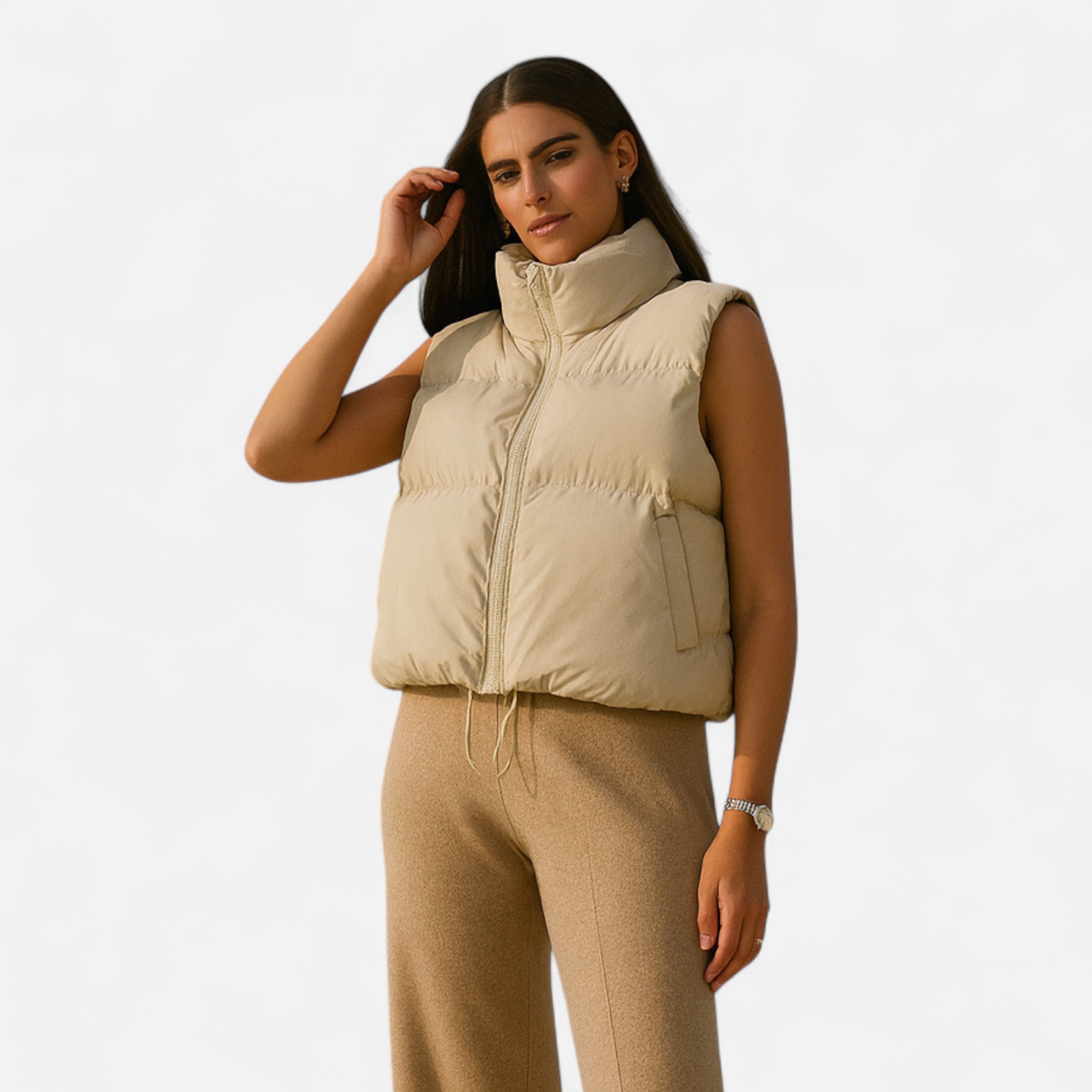 Volarno | Women’s Elegant High-Waist Winter Vest