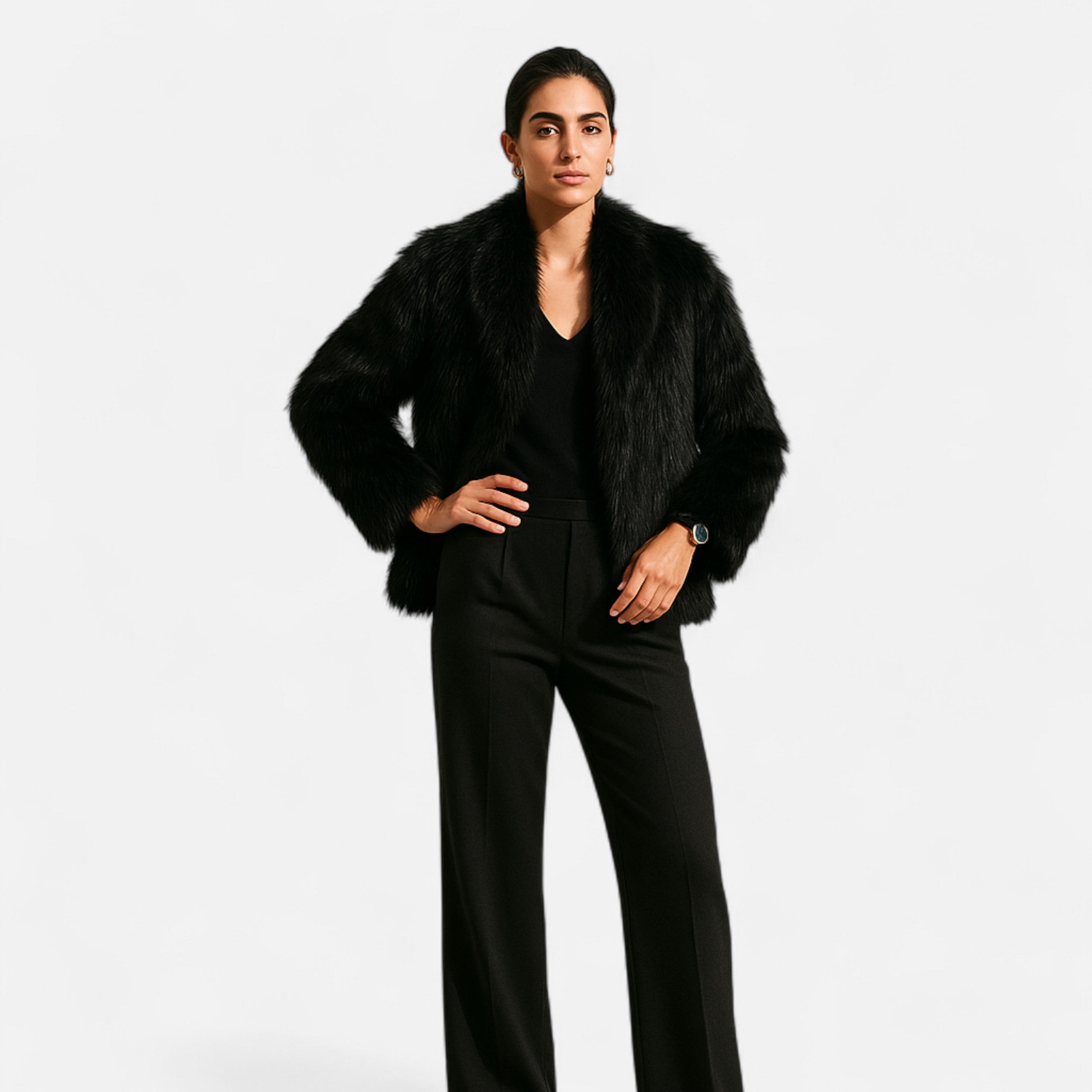Volarno | Women’s Plush Faux Fur Winter Coat
