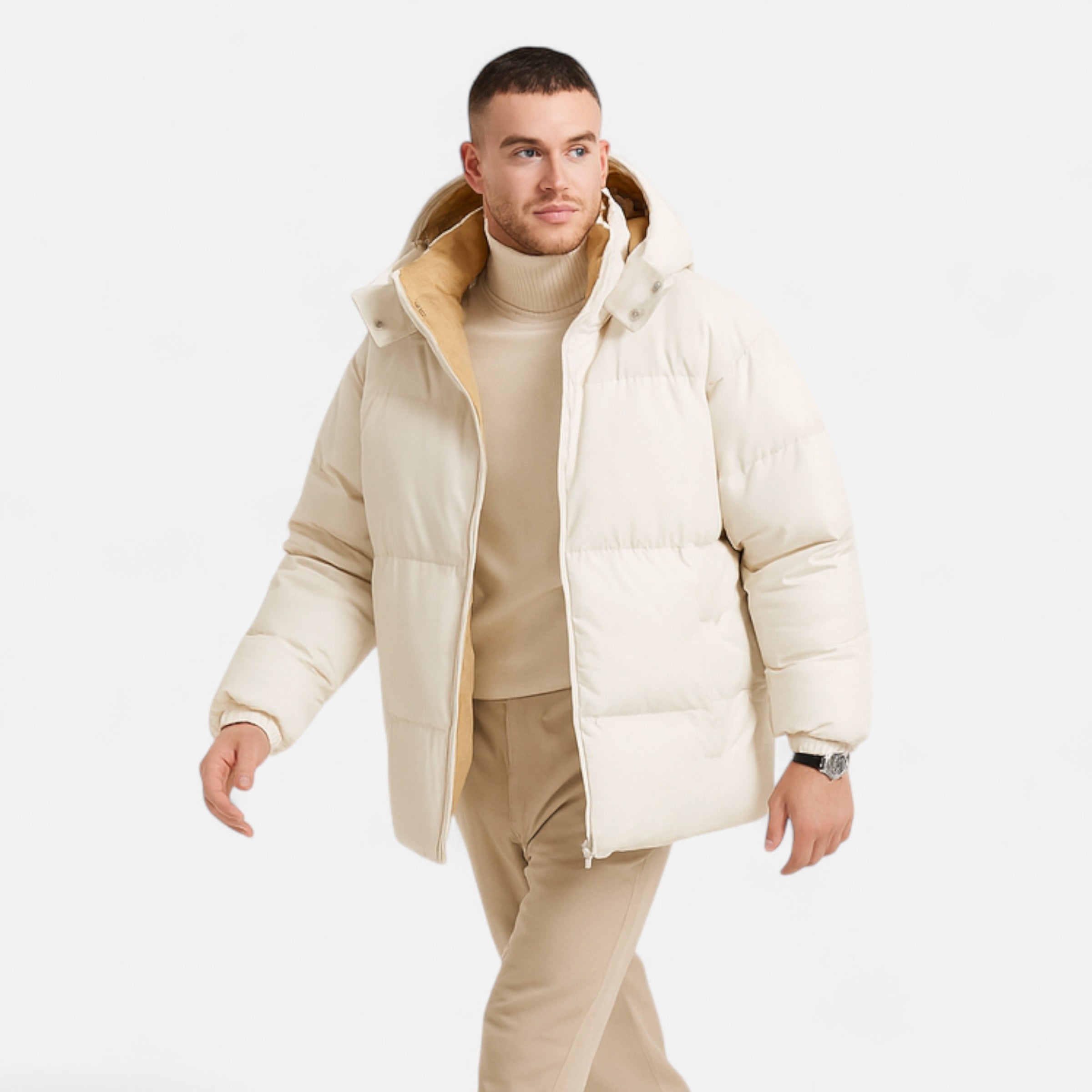 Volarno | Men’s Detachable-Hood Padded Jacket