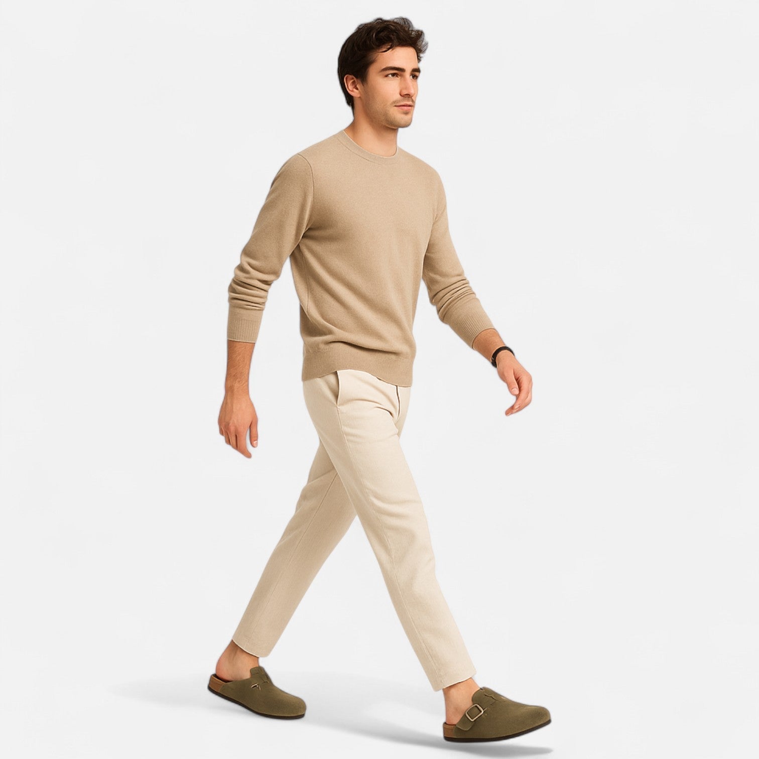 Volarno | Men’s Suede Mules – Sculpted Clog-Inspired Comfort