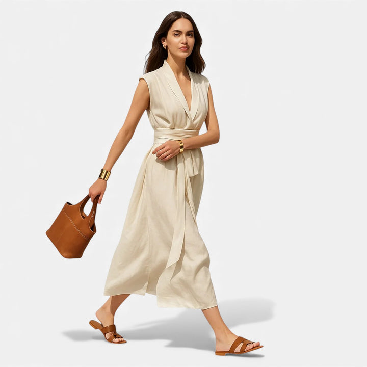 Volarno | Women’s Sleeveless Dress – Heritage Linen Style