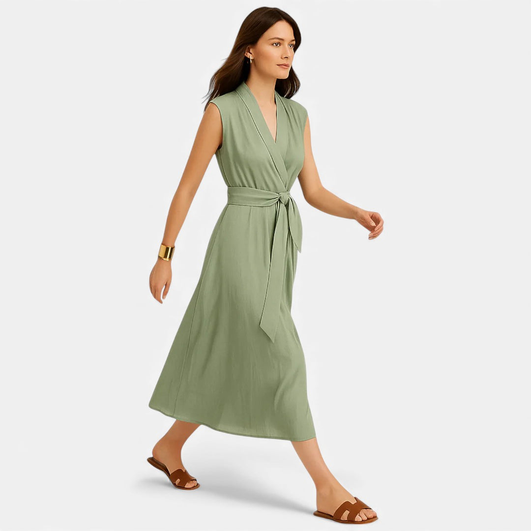 Volarno | Women’s Sleeveless Dress – Heritage Linen Style