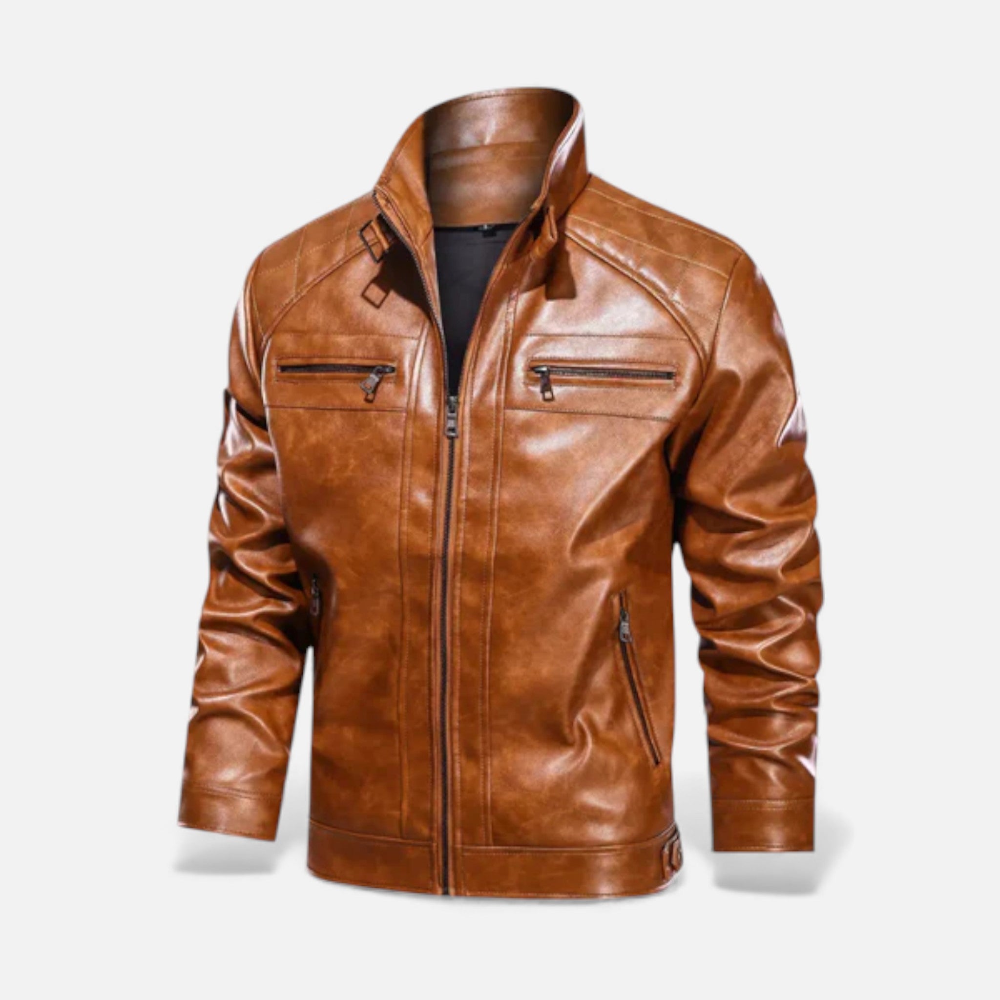 Volarno | Men’s Leather Biker Jacket – Cornelius Edition