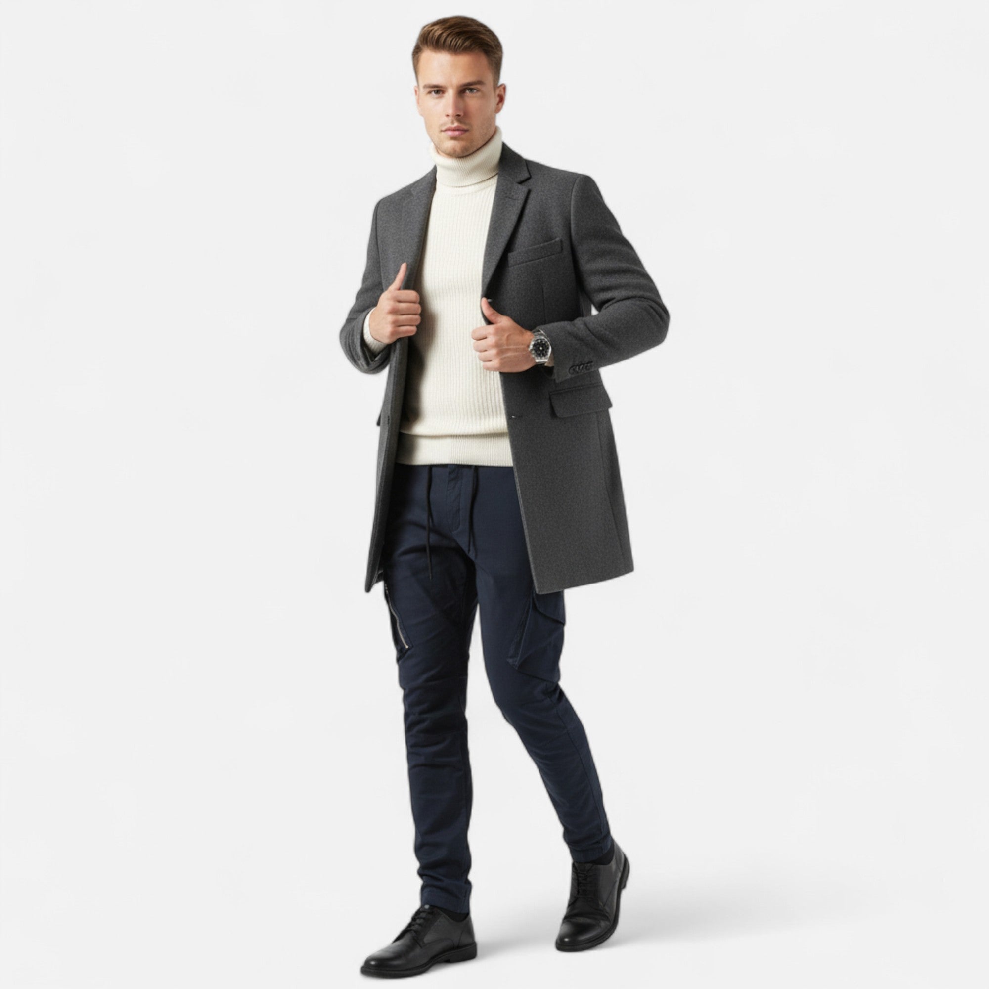 Volarno | Men’s Cotton Utility Cargo Trousers – Heritage Fit