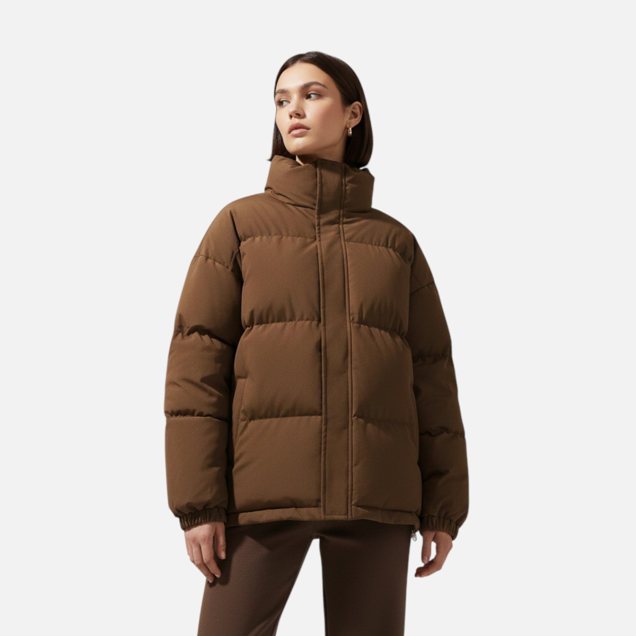 Volarno | Unisex Puffer Cotton Jacket with Stand Collar
