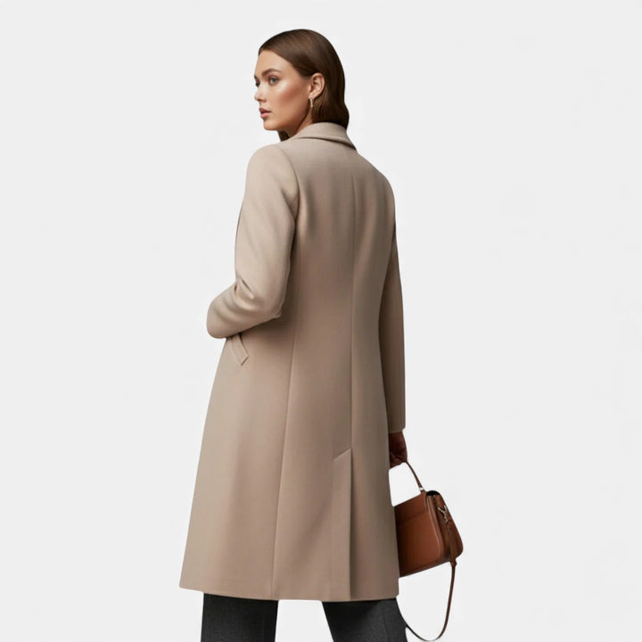 Volarno | Women’s Winter Overcoat – Lapel Collar Elegance