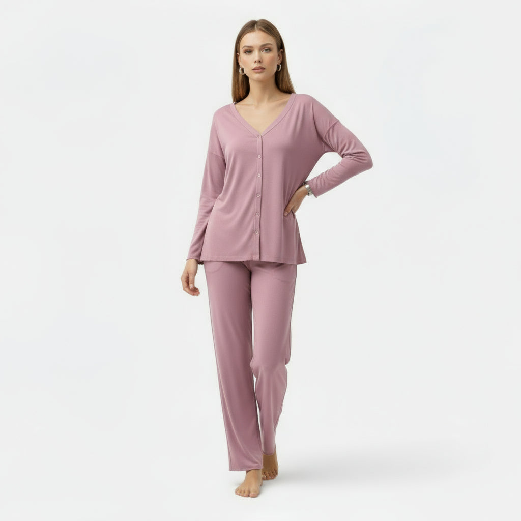 Volarno | Women’s Two-Piece Cashmere-Touch Loungewear Set