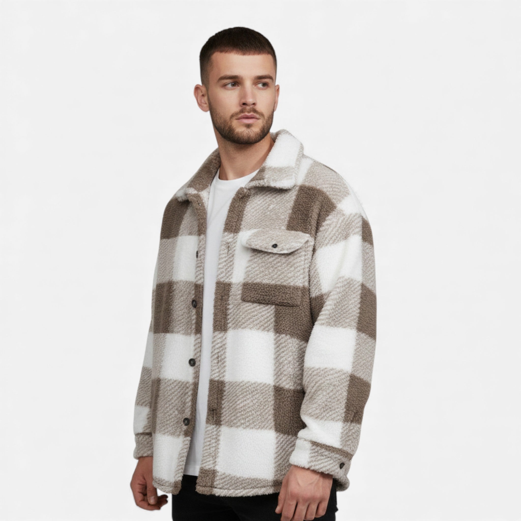 Volarno | Men’s Velvet Plush Rabbit Fur Jacket