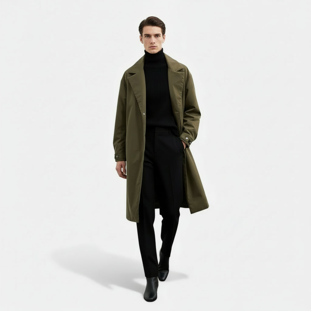 Volarno | Men’s Waterproof Long Trench Puffer Coat
