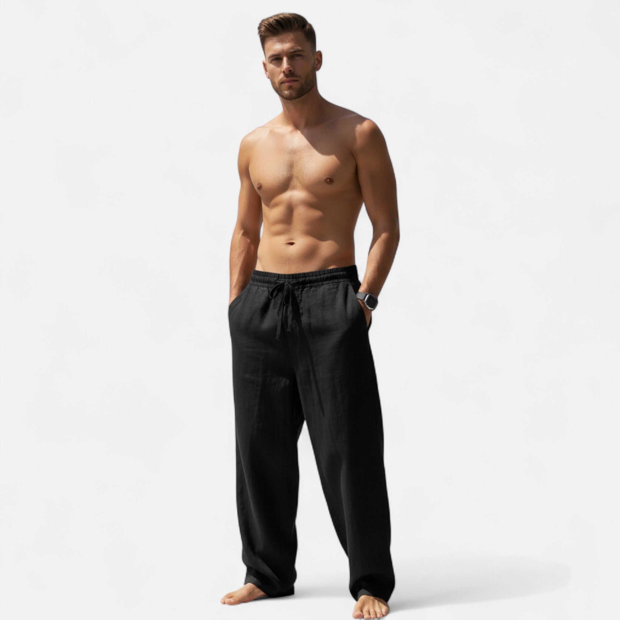 Volarno | Men’s Relaxed Linen Trousers