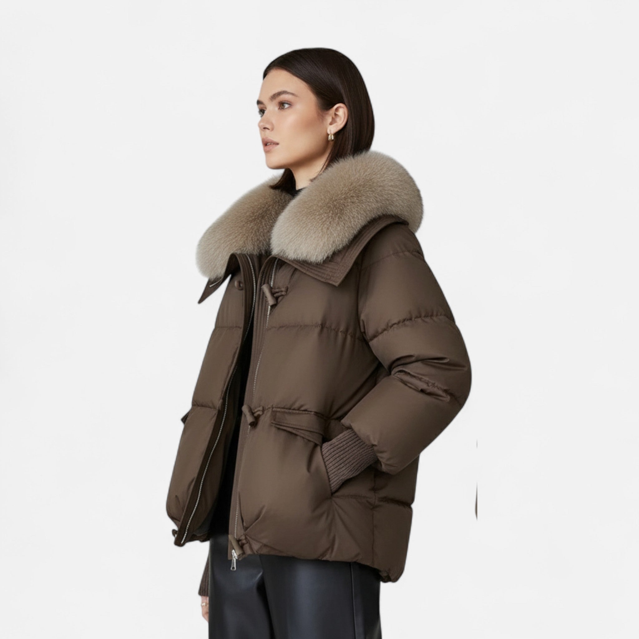 Volarno | Women’s Fur-Collar Down Cotton Jacket