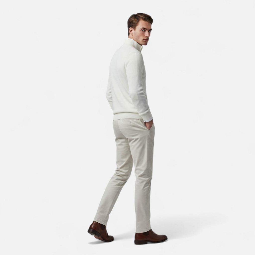 Volarno | Men’s Sweater – Slim-Fit Quarter-Zip Elegance