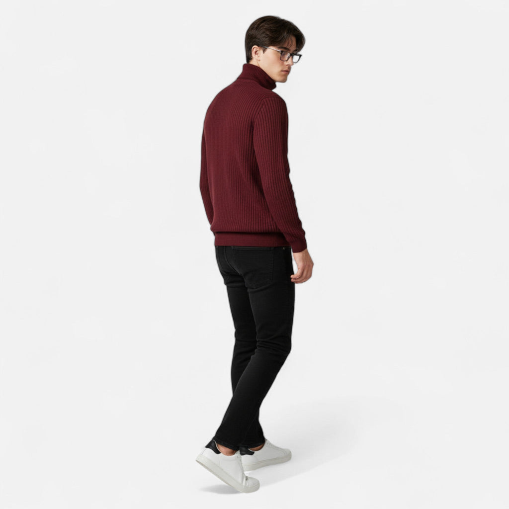 Volarno | Men’s Knitted Wool Turtleneck Sweater