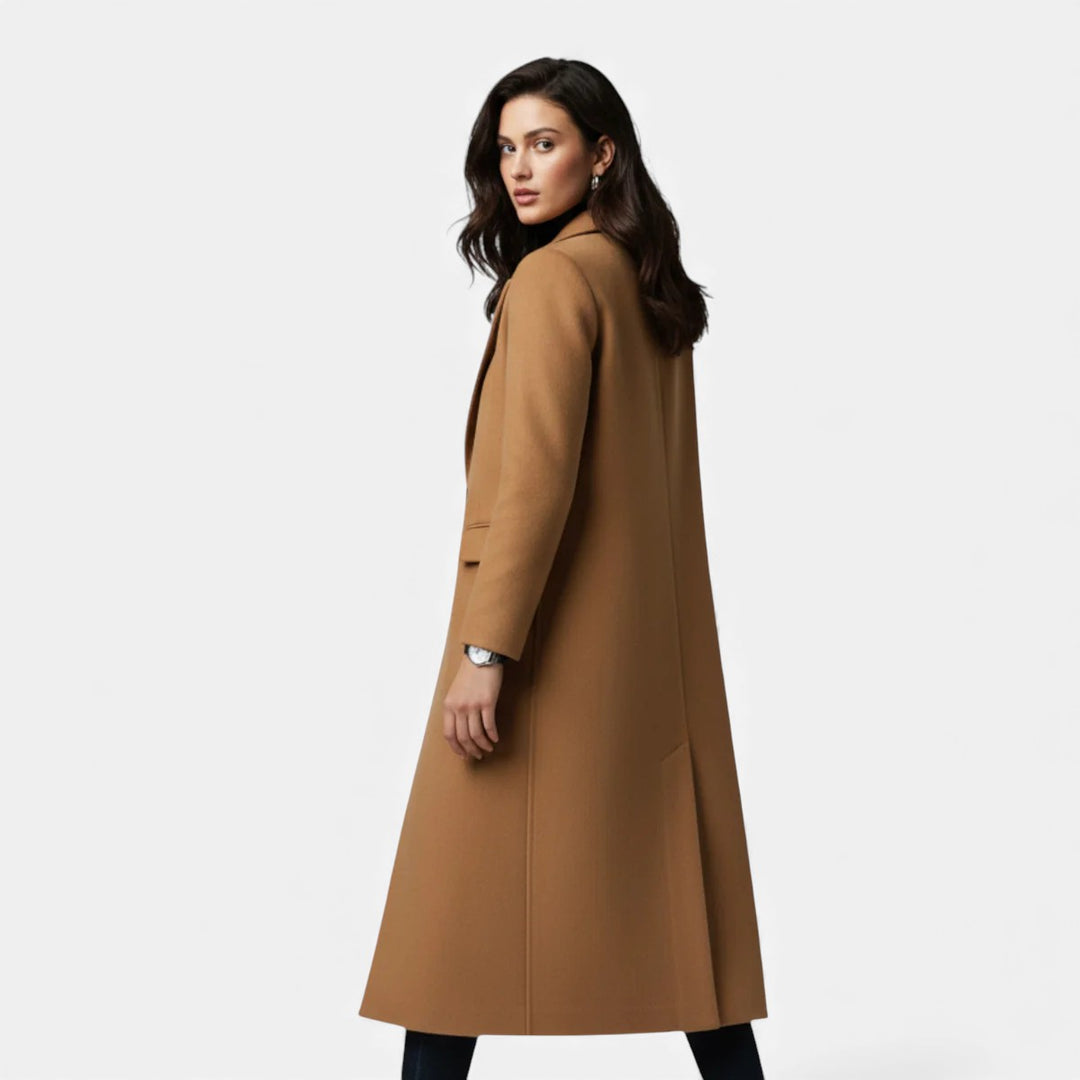 Volarno | Women’s Winter Overcoat – Lapel Collar Elegance