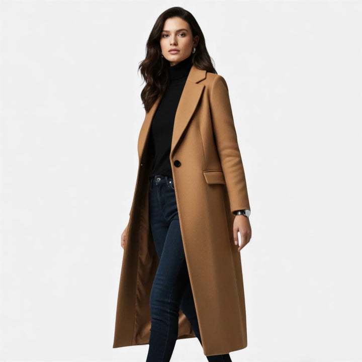 Volarno | Women’s Winter Overcoat – Lapel Collar Elegance