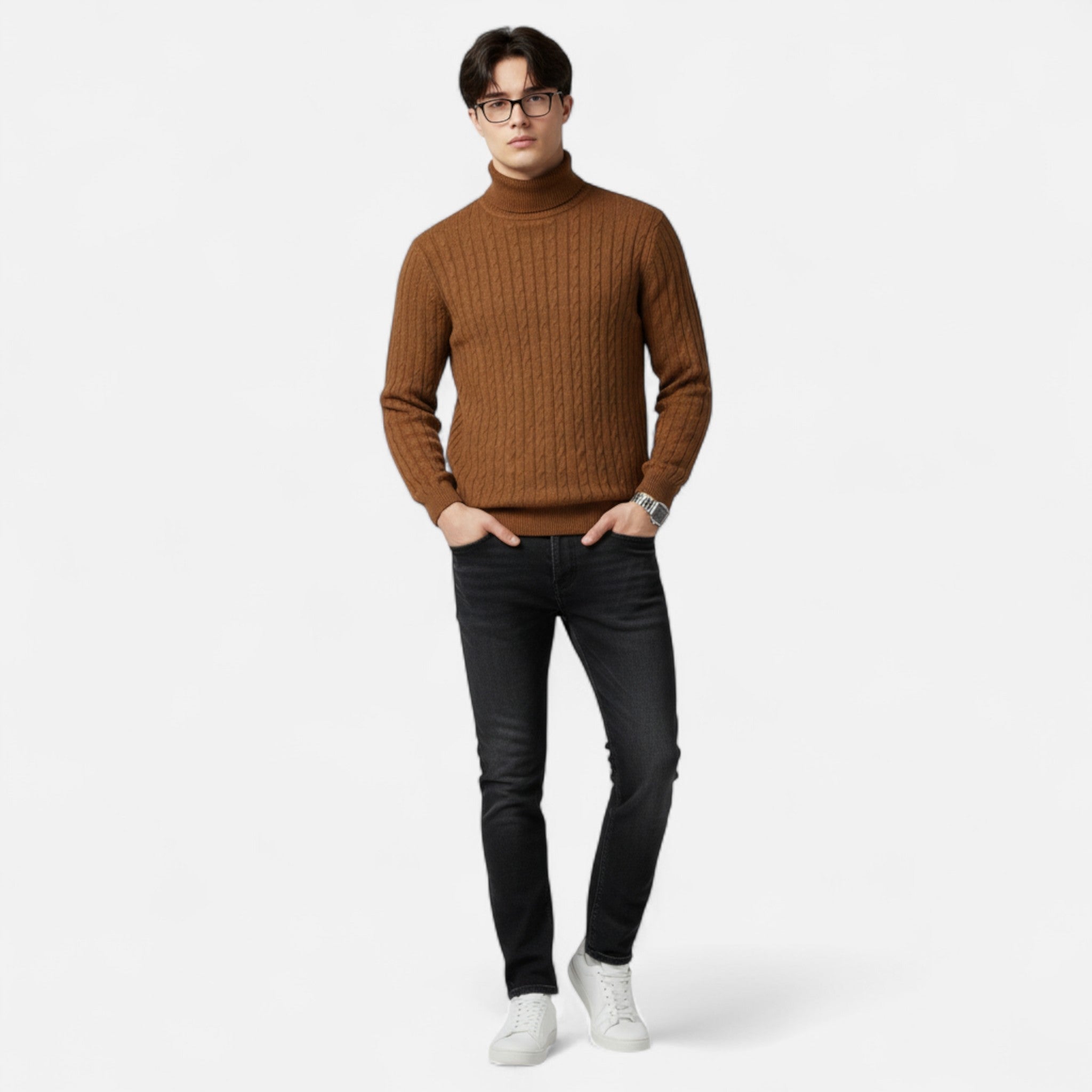 Volarno | Men’s Wool High-Neck Sweater