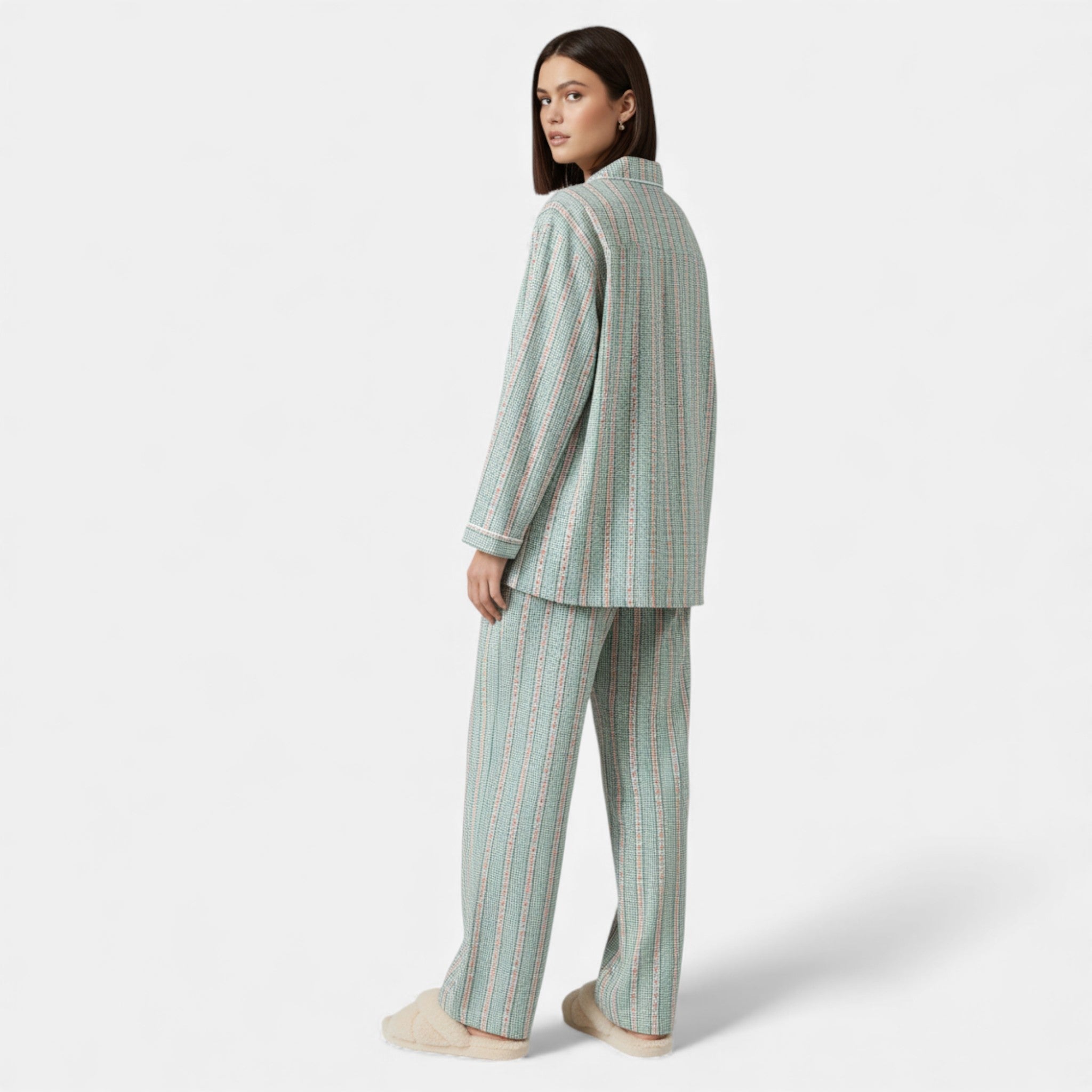 Maison Dresson | Women’s Pure Cotton Pyjama Set with Cardigan Volarno