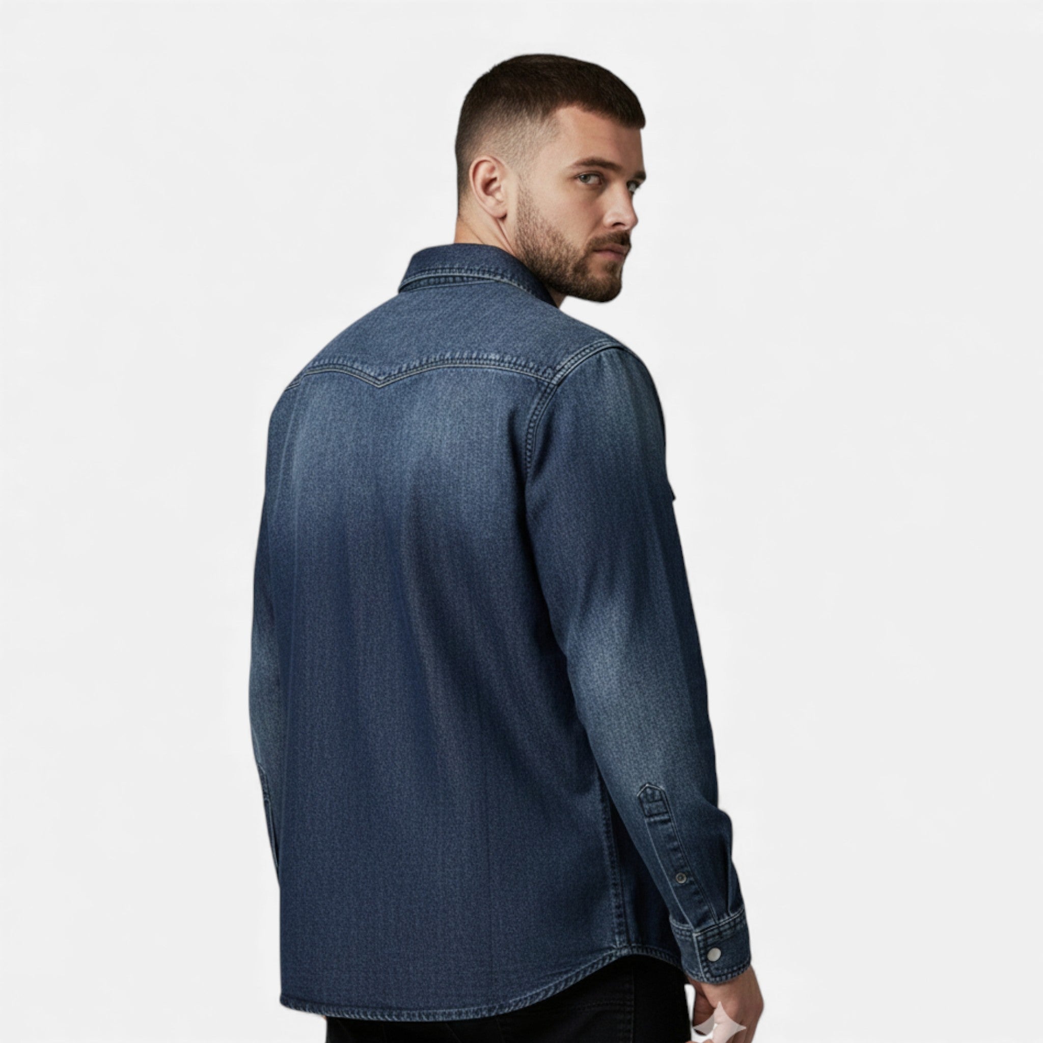 Volarno | Men’s Loose-Fit Denim Shirt for Autumn/Winter
