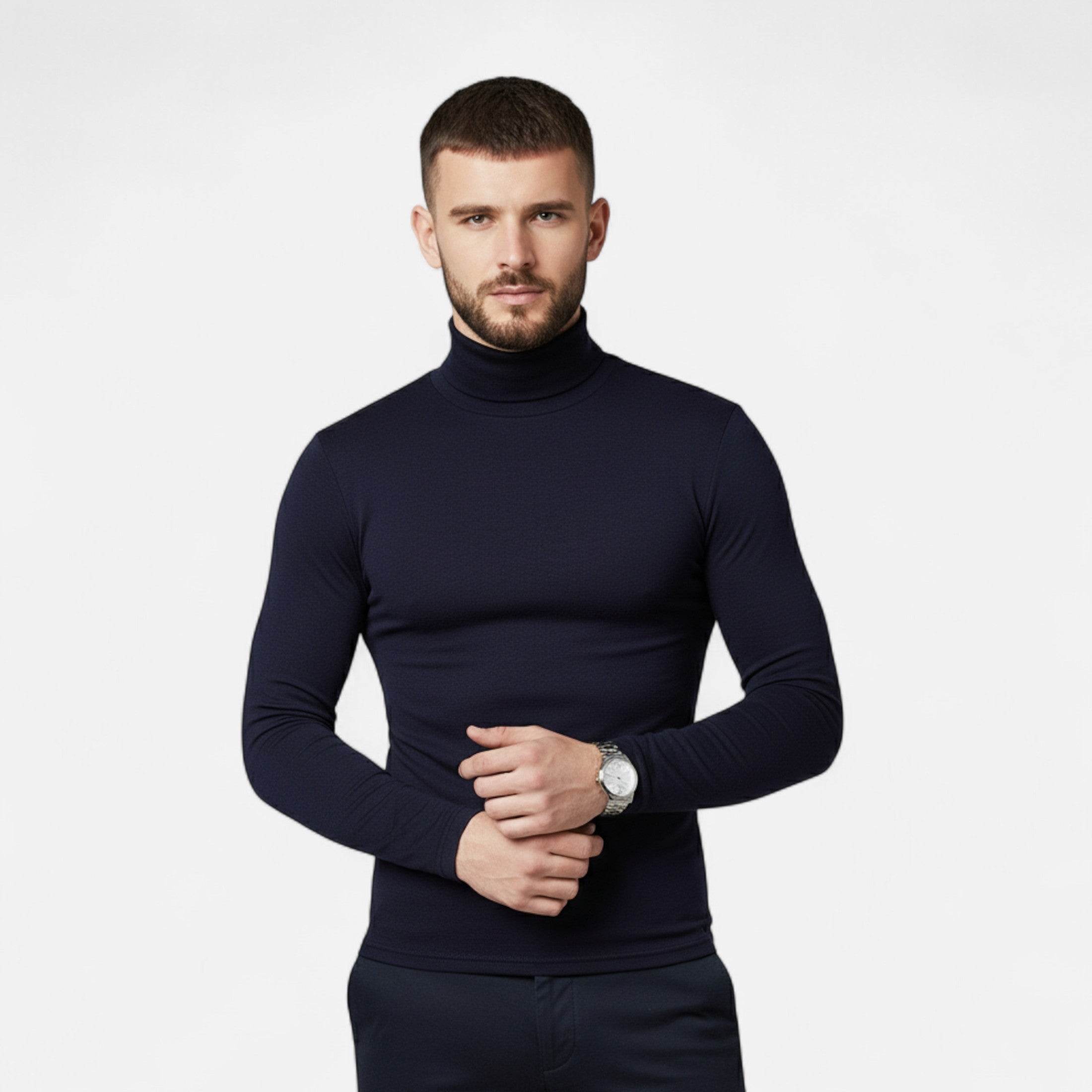 Volarno | Men’s Slim Fit Turtleneck Sweater – Autumn Winter V