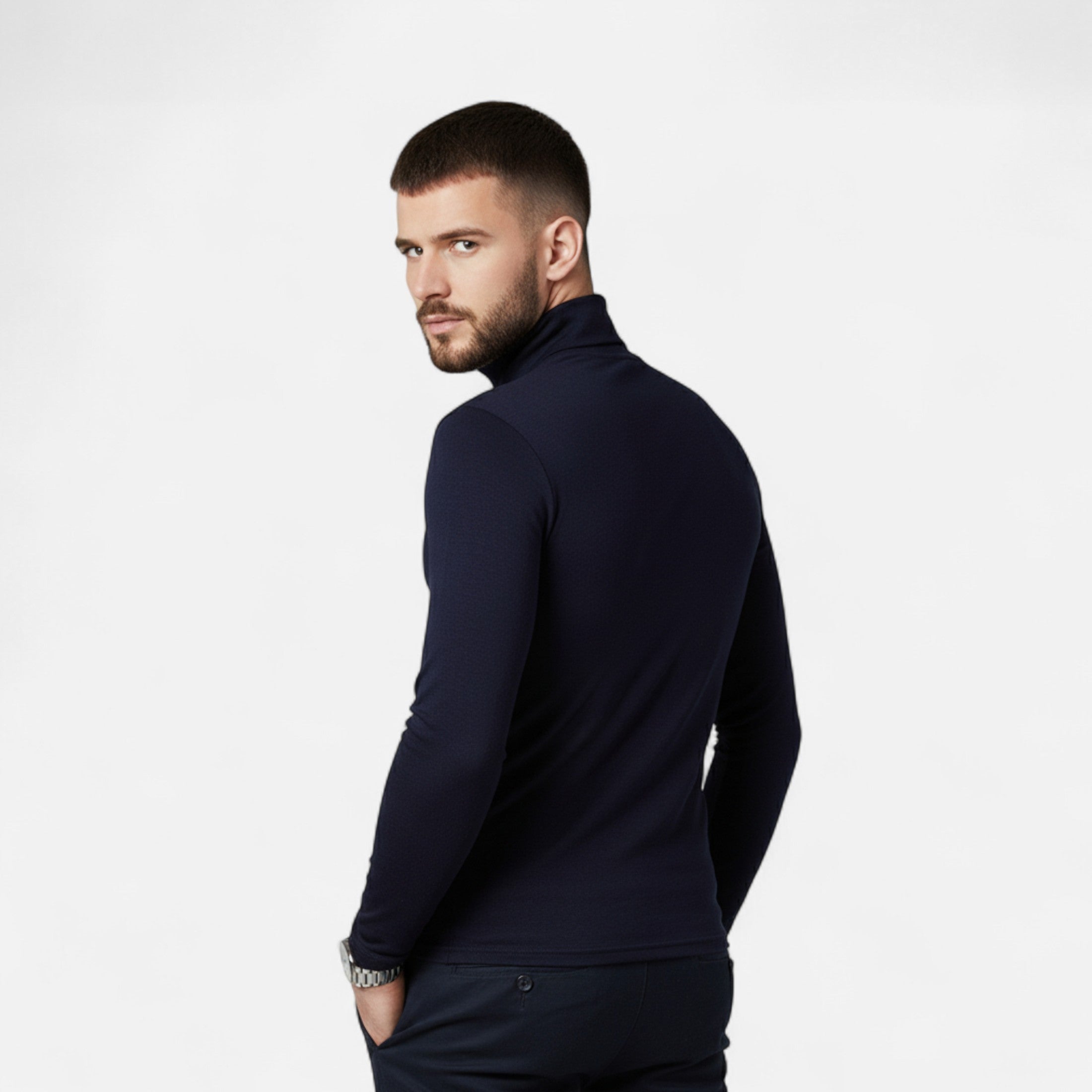 Volarno | Men’s Slim Fit Turtleneck Sweater – Autumn Winter V