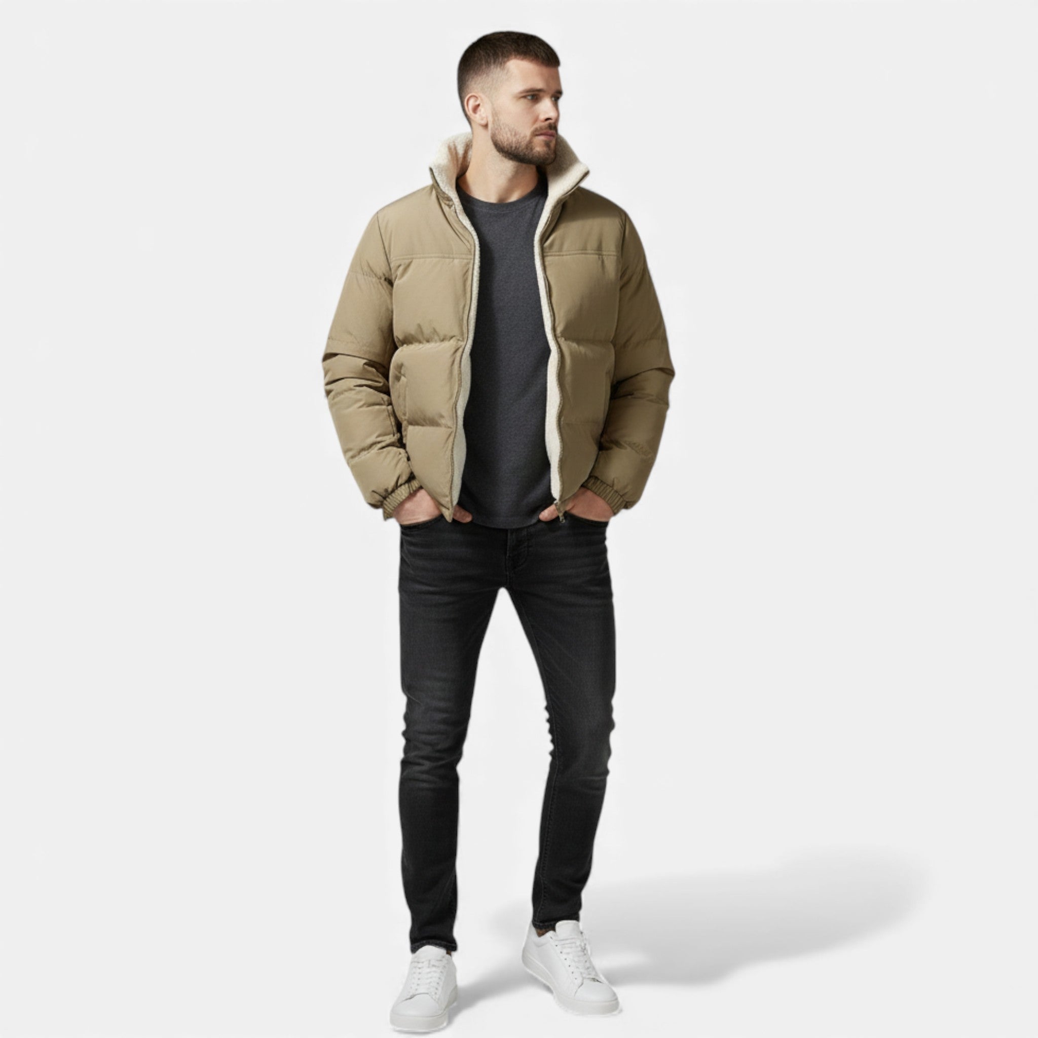 Volarno | Men’s Plush-Lined Thick Winter Puffer Jacket