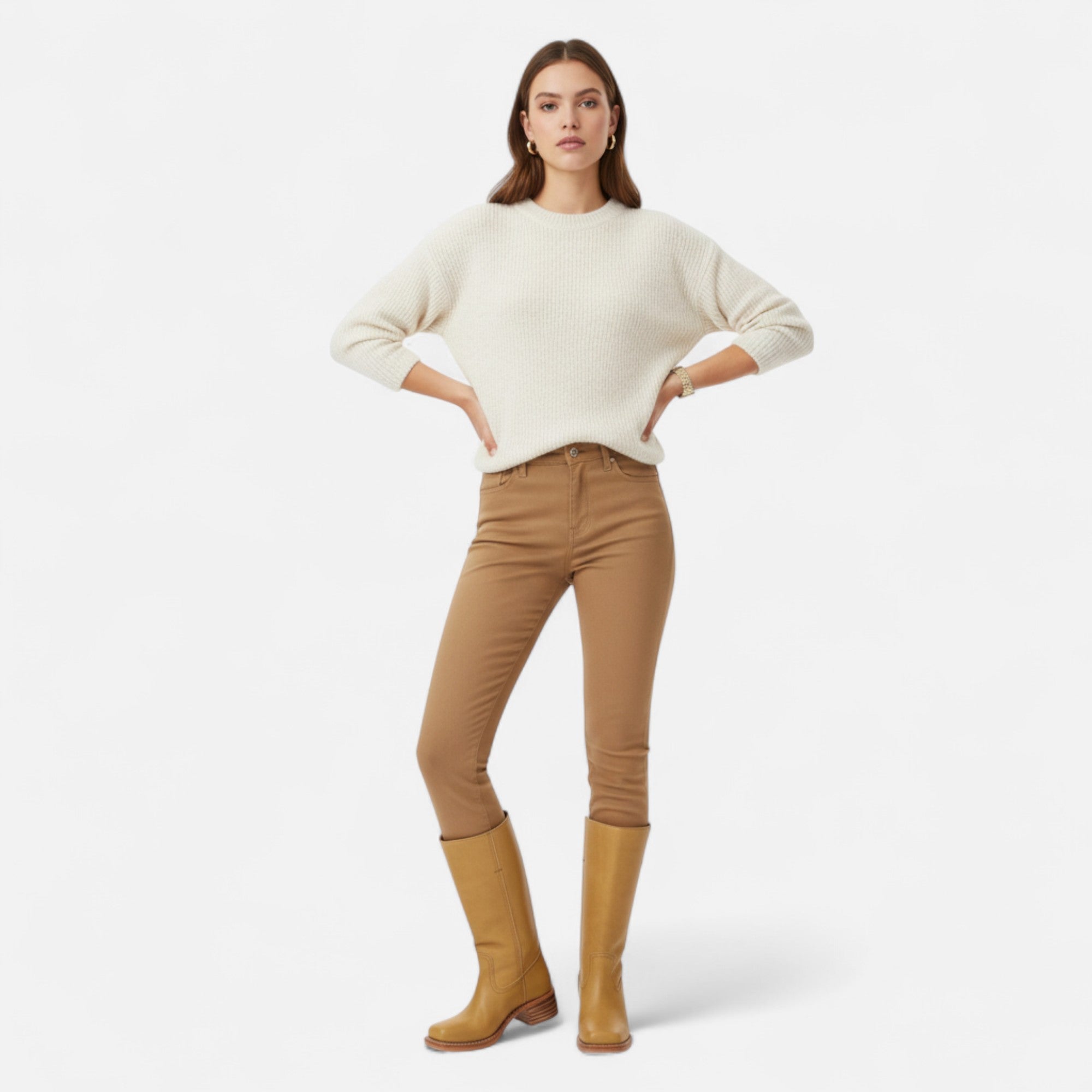 Volarno | Women’s Glossed Equestrian Thigh-High Boots