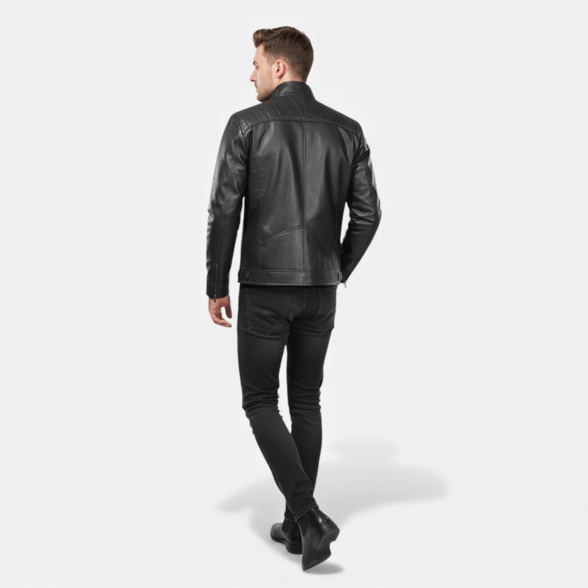 Volarno | Men’s Leather Biker Jacket – Cornelius Edition
