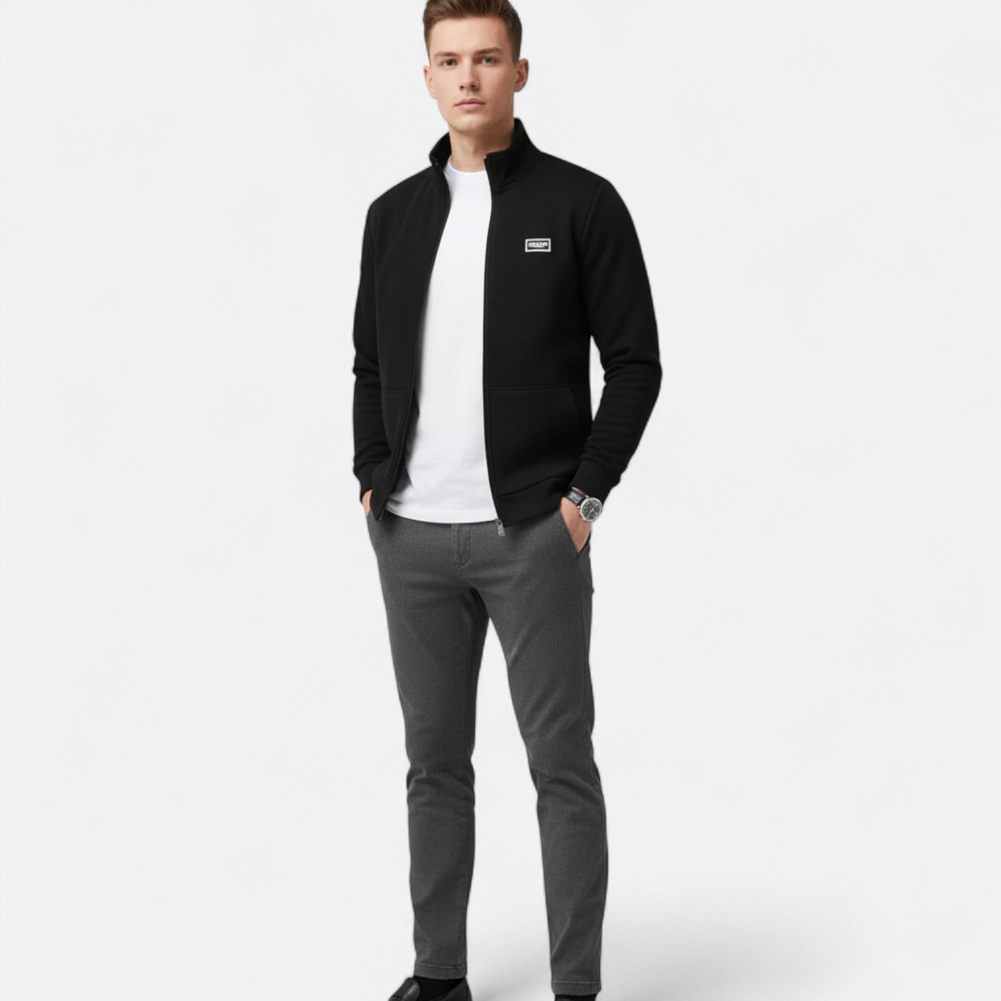 Volarno | Men’s High-Neck Zip Jacket