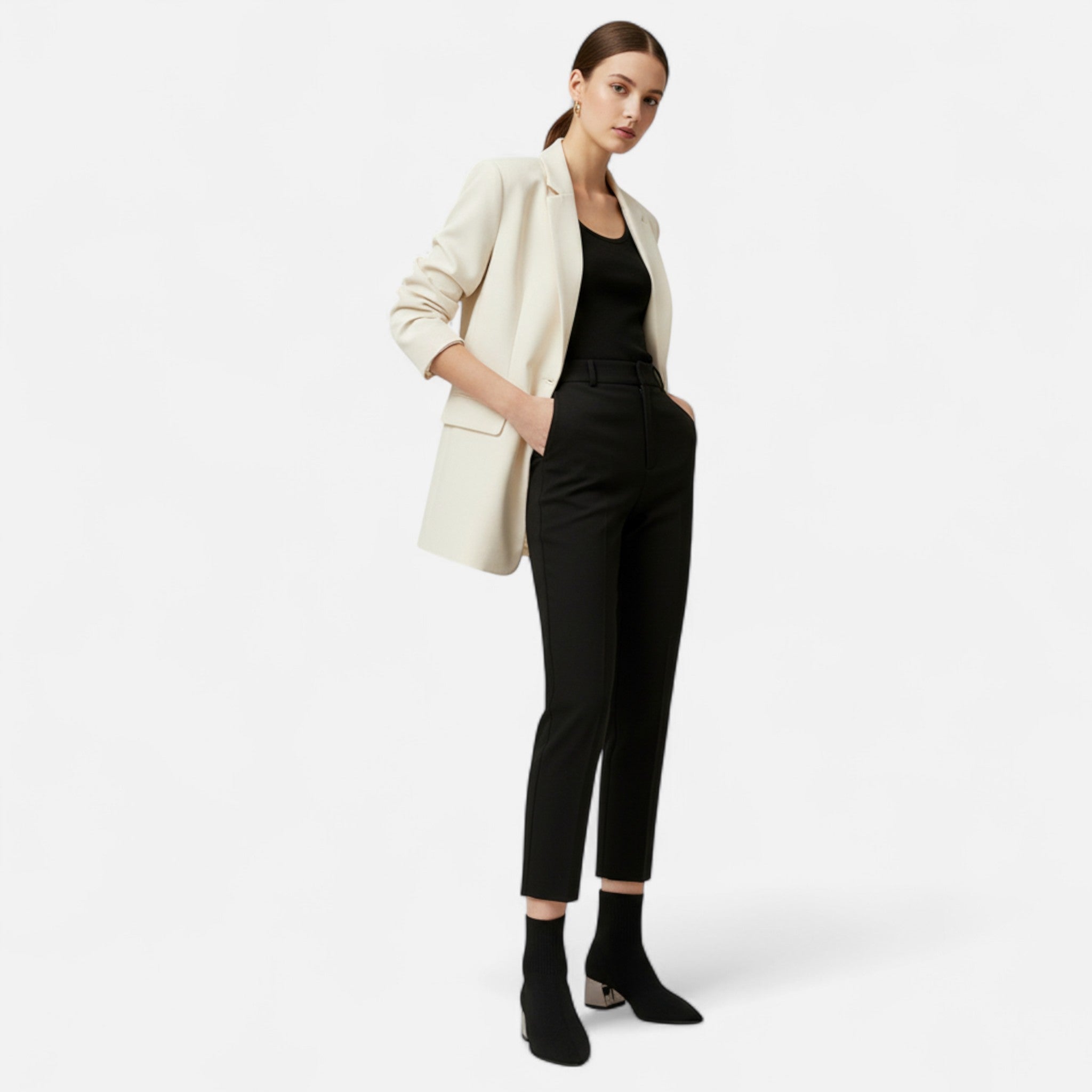 Volarno | Women’s Sock Boots – Sculpted Autumn Elegance