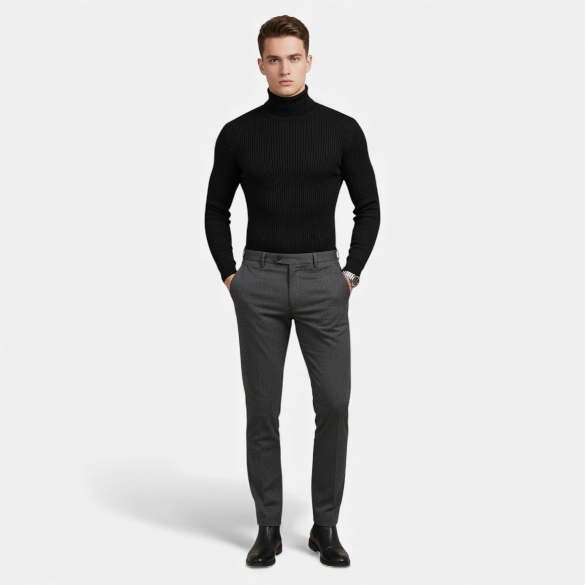 Volarno | Men’s Heritage High-Neck Knit Top