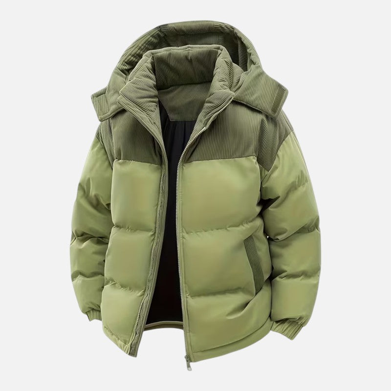 Volarno | Men’s Casual Hooded Winter Jacket | Detachable Hood | Warm Outdoor Coat