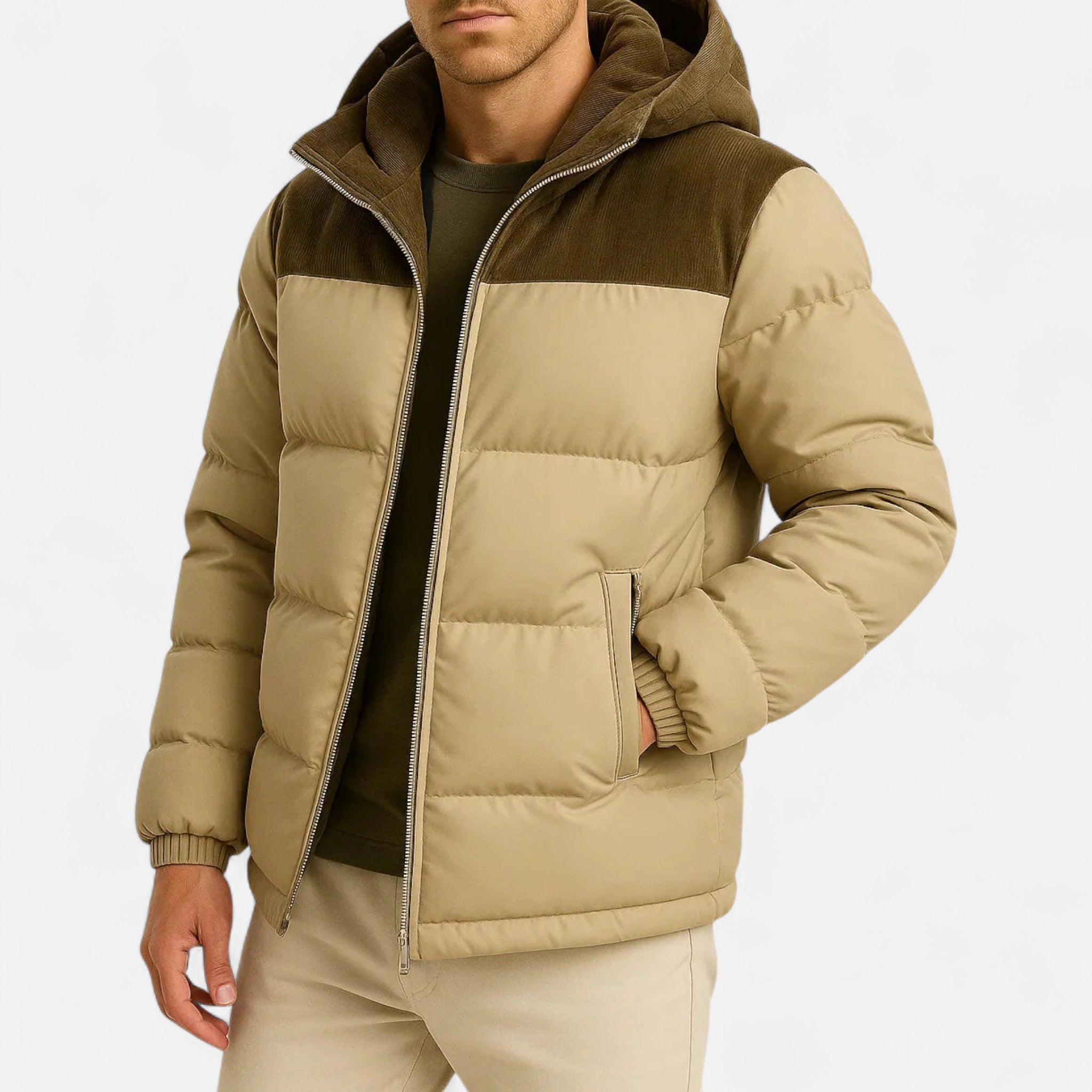 Volarno | Men’s Puffer Jacket – Lightweight Hooded Insulated Elegance