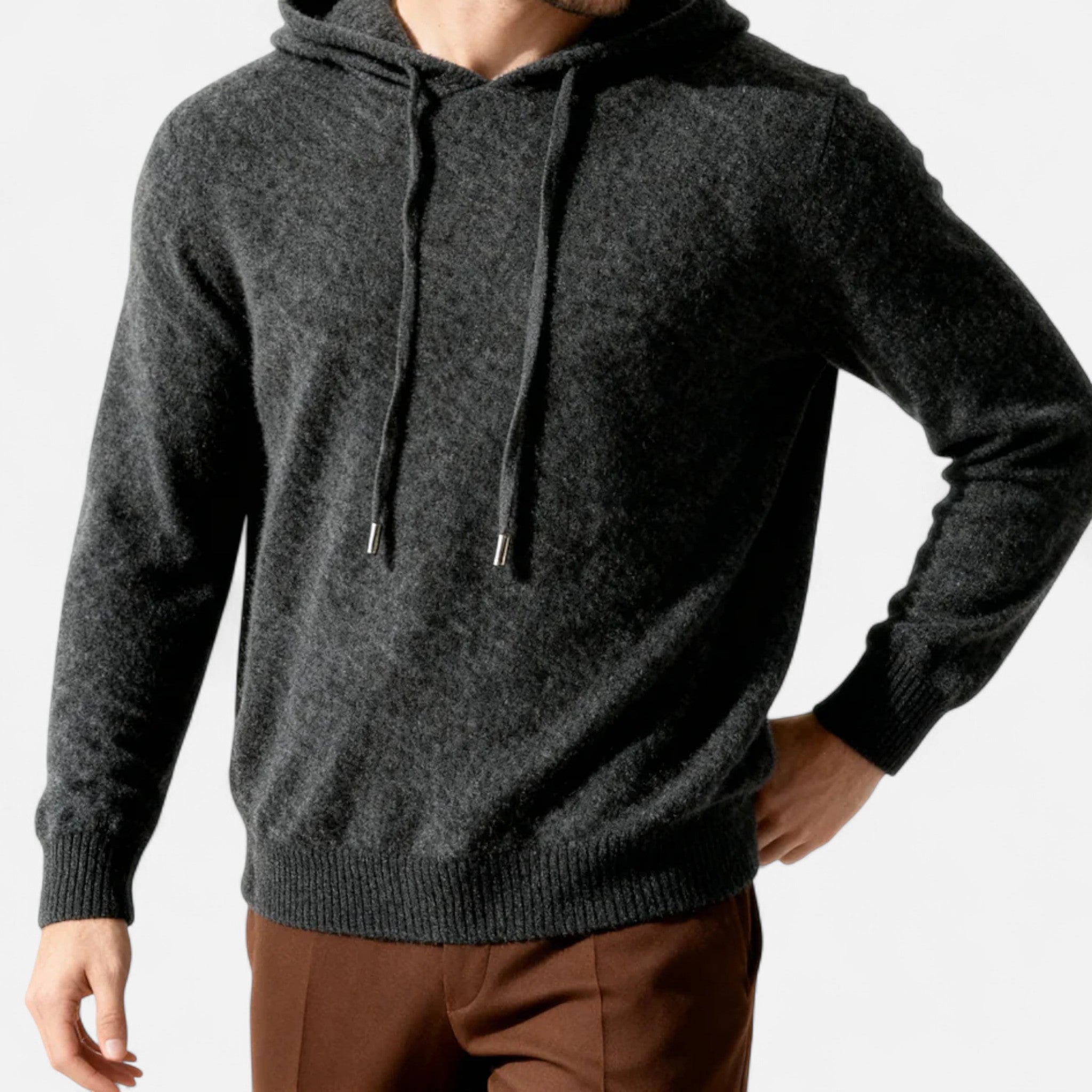 Volarno | Men’s 100% Cashmere Hoodie