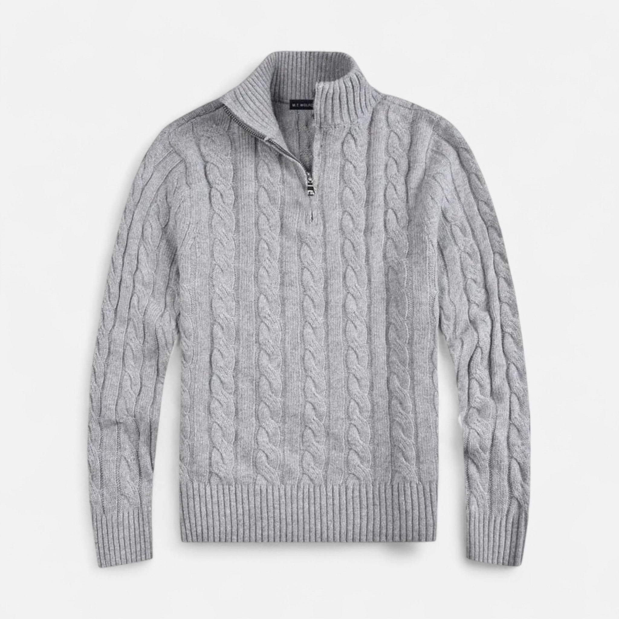 Volarno | Men’s Luxe Cotton Zip Knit