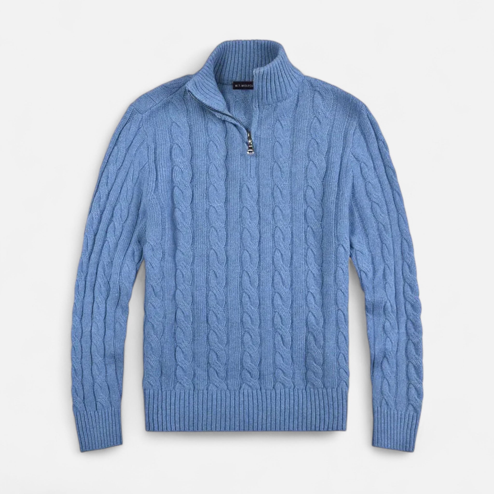 Volarno | Men’s Luxe Cotton Zip Knit