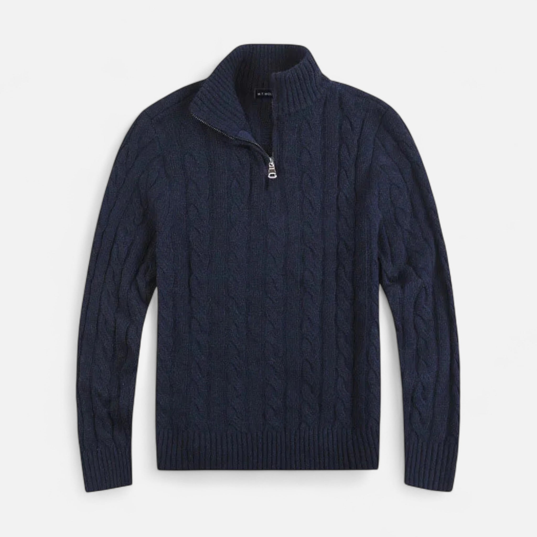 Volarno | Men’s Luxe Cotton Zip Knit