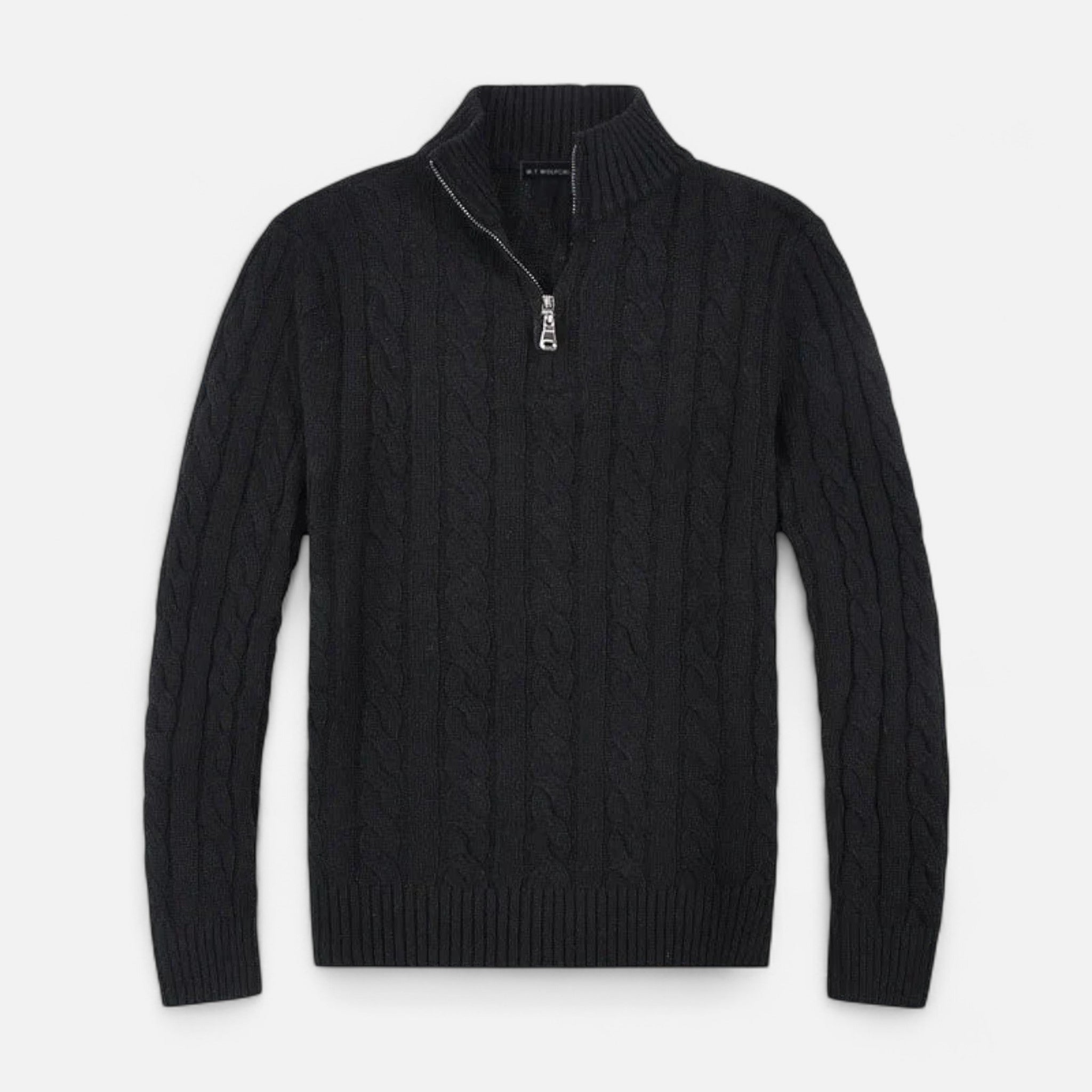 Volarno | Men’s Luxe Cotton Zip Knit